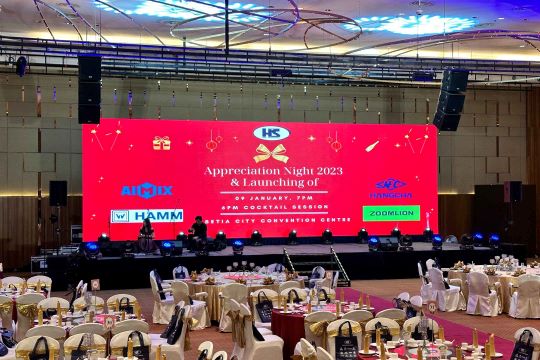 Rental Indoor LED Screen for Hong Seng Group Appreciation Night 2023 at Setia City Convention Centre, Shah Alam