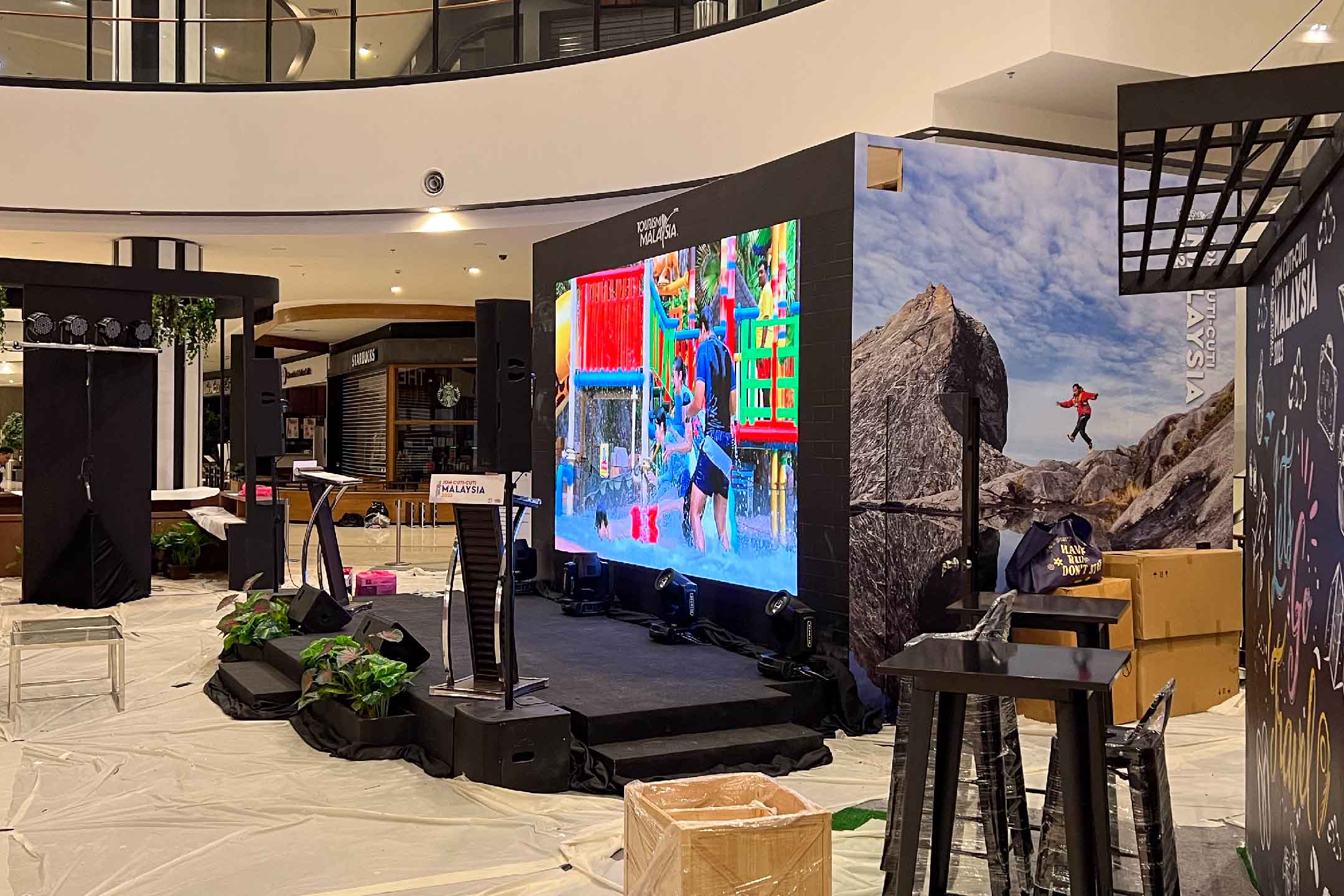 Rental Indoor LED Screen for Jom Cuti-Cuti Malaysia 2023 at AEON MALL Nilai