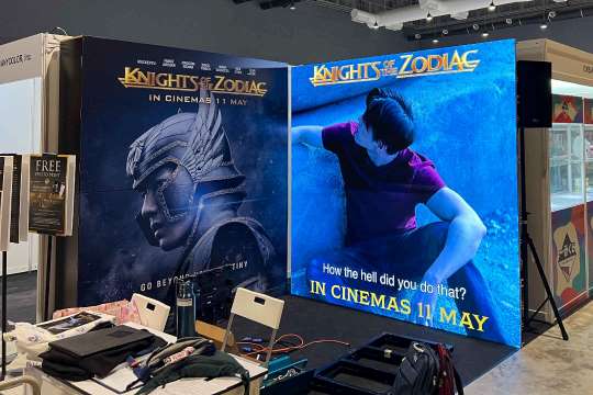 Rental Indoor LED Screen for Knight of Zodiac Movie Launching at Tropicana Gardens Mall