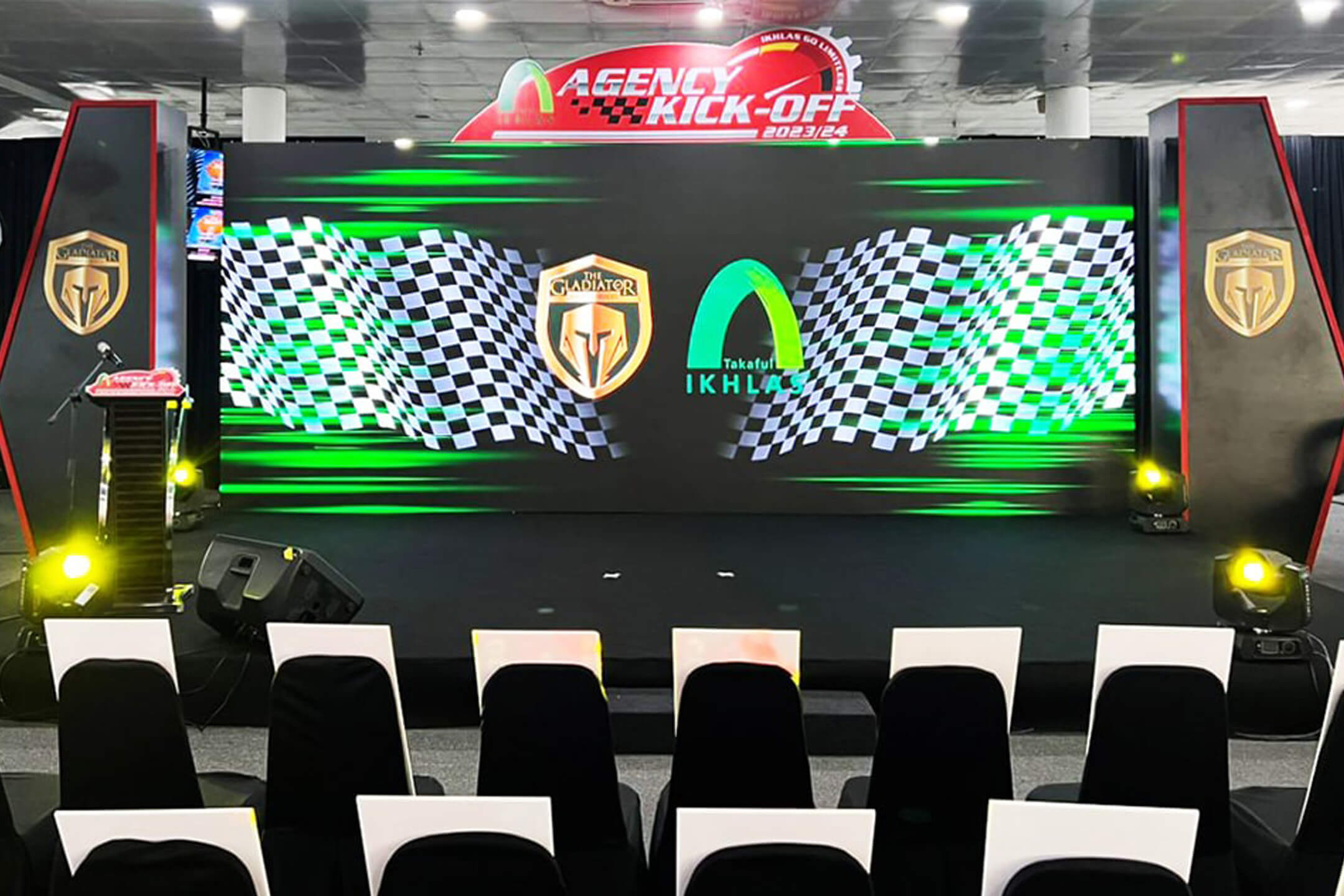 Rental Indoor LED Screen for Takaful IKHLAS at Sepang International Circuit North Paddock