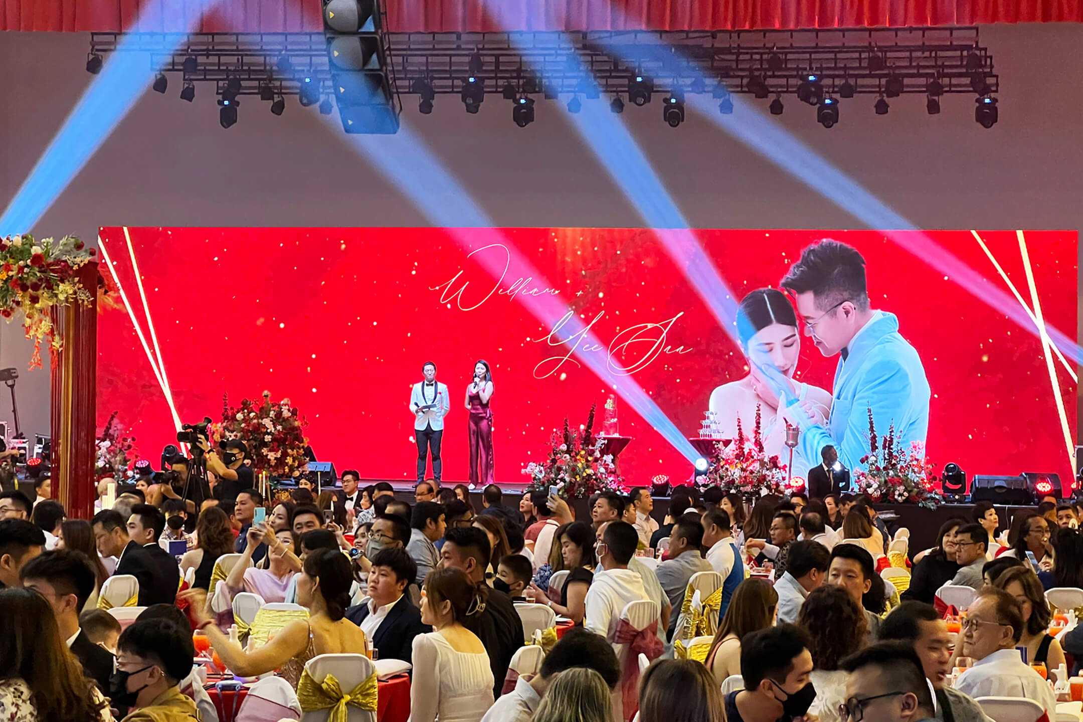 Rental Indoor LED Screen for Wedding Dinner at Butterworth Arena, Pulau Pinang