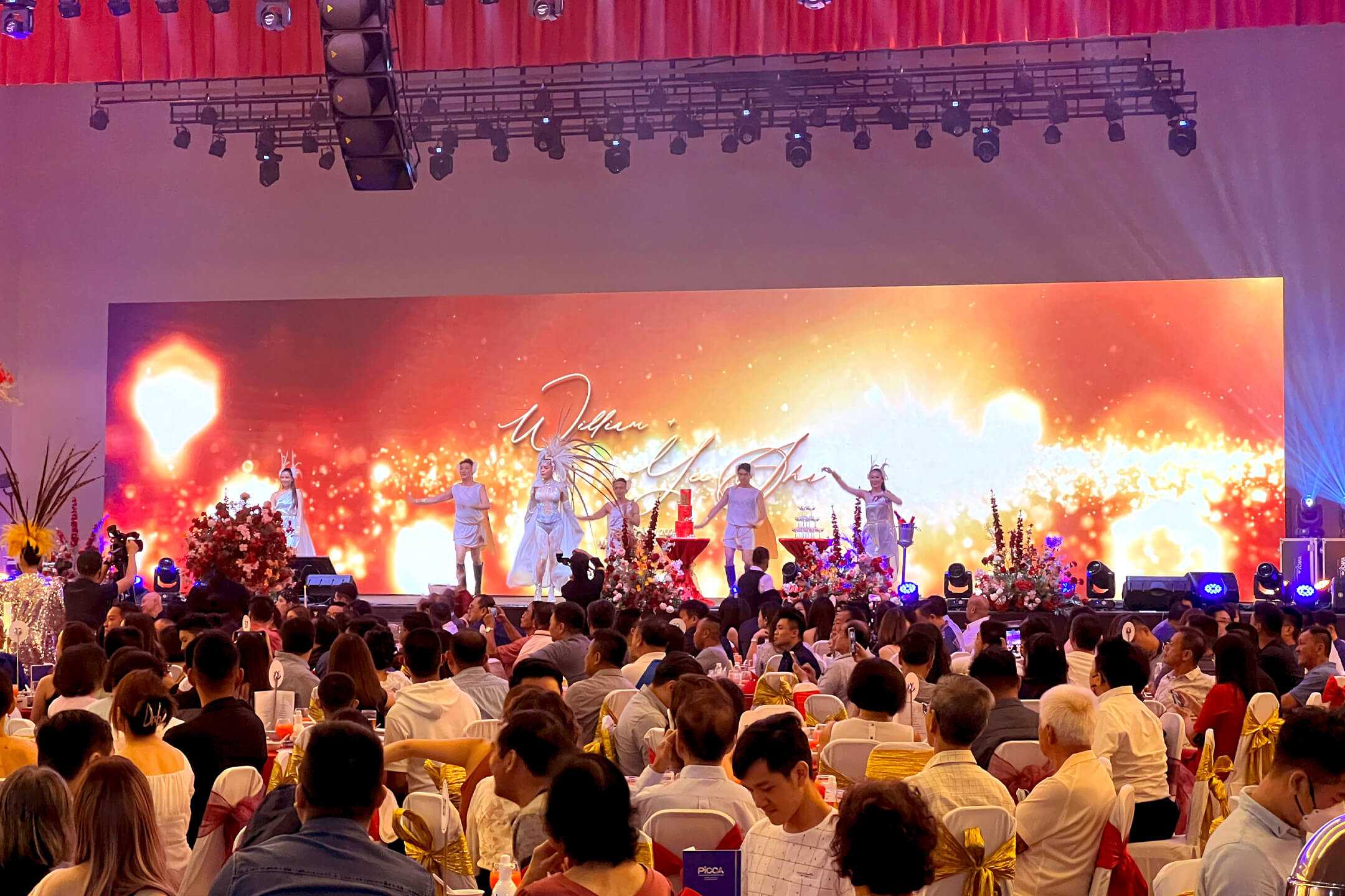 Rental Indoor LED Screen for Wedding Dinner at Butterworth Arena, Pulau Pinang