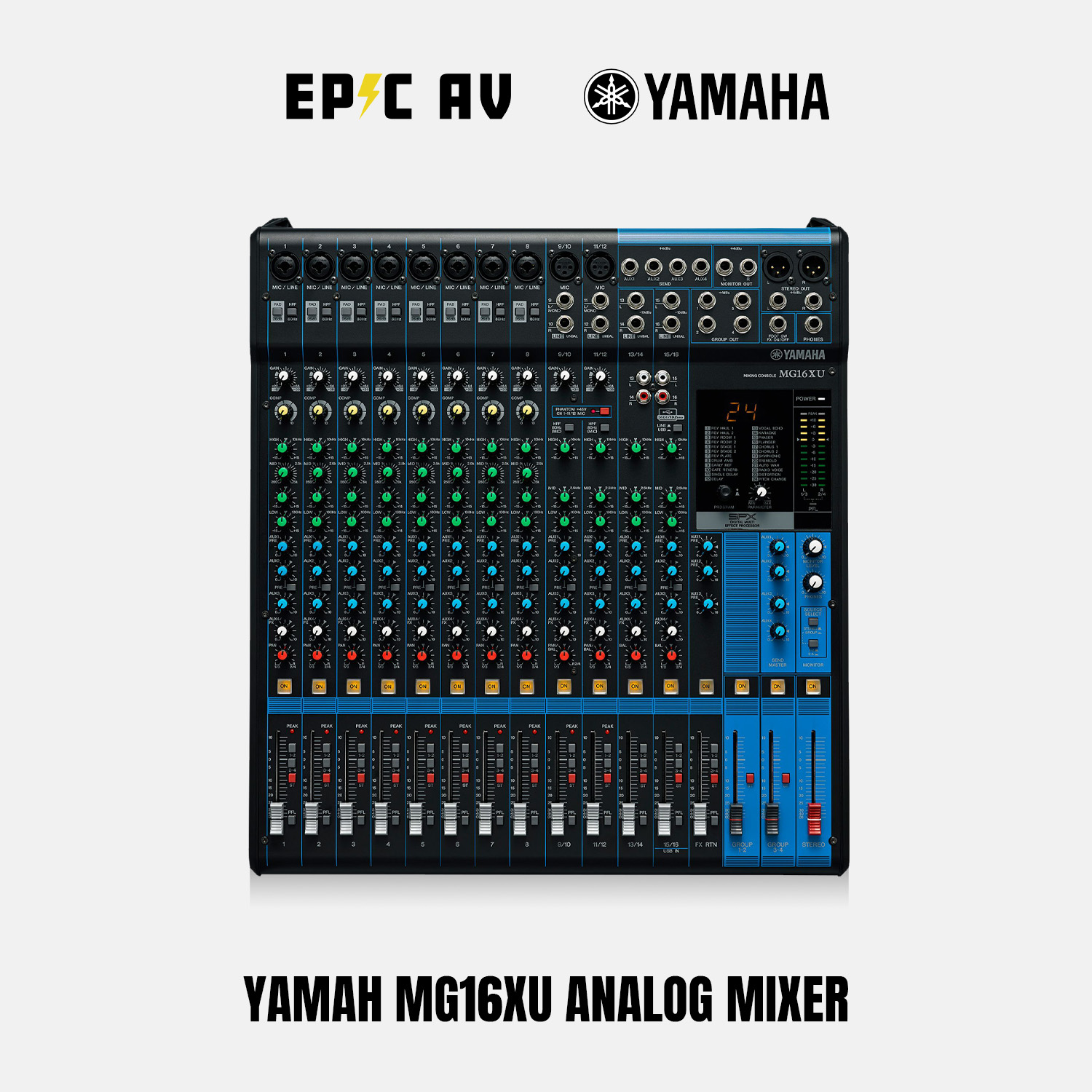 Yamaha MG16XU analog mixer