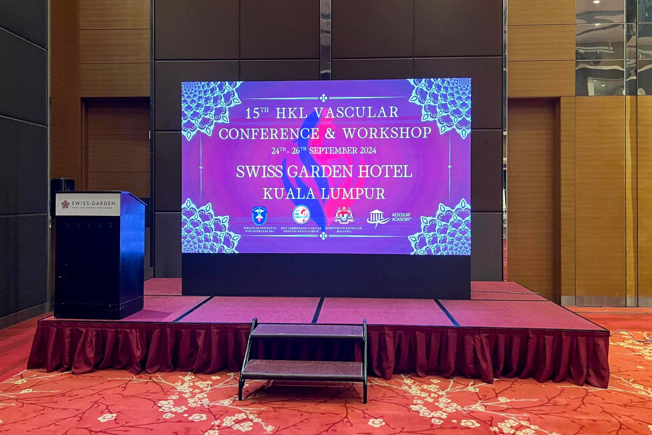 Rental Indoor LED Screen for the event 15th HKL Vascular Conference & Workshop at Swiss-Garden Hotel Bukit Bintang Kuala Lumpur