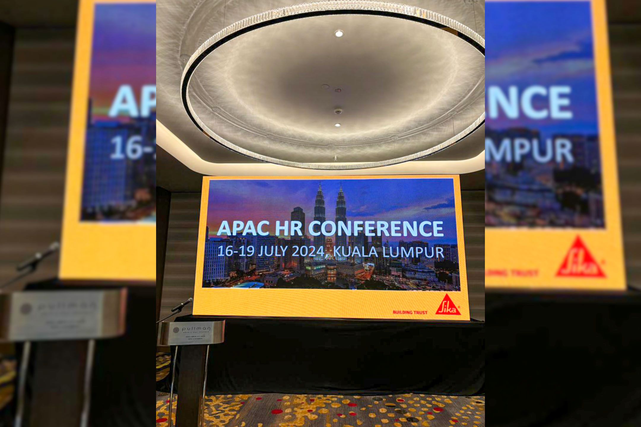 Rental Indoor LED Screen for Sika Asia Pacific Services Sdn Bhd for the APAC HR Conference at Pullman Kuala Lumpur City Centre Hotel & Residences