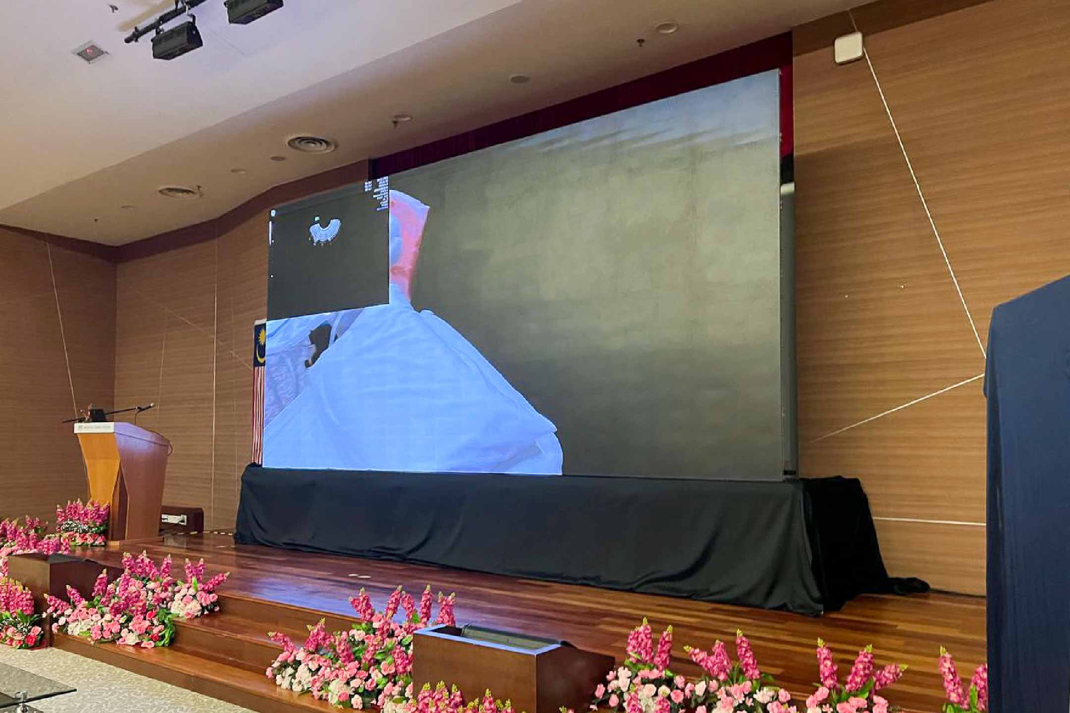 Rental Indoor LED Screen for Product Lunching at Hospital Tunku Azizah at Auditorium Perdana Hospital Tunku Azizah