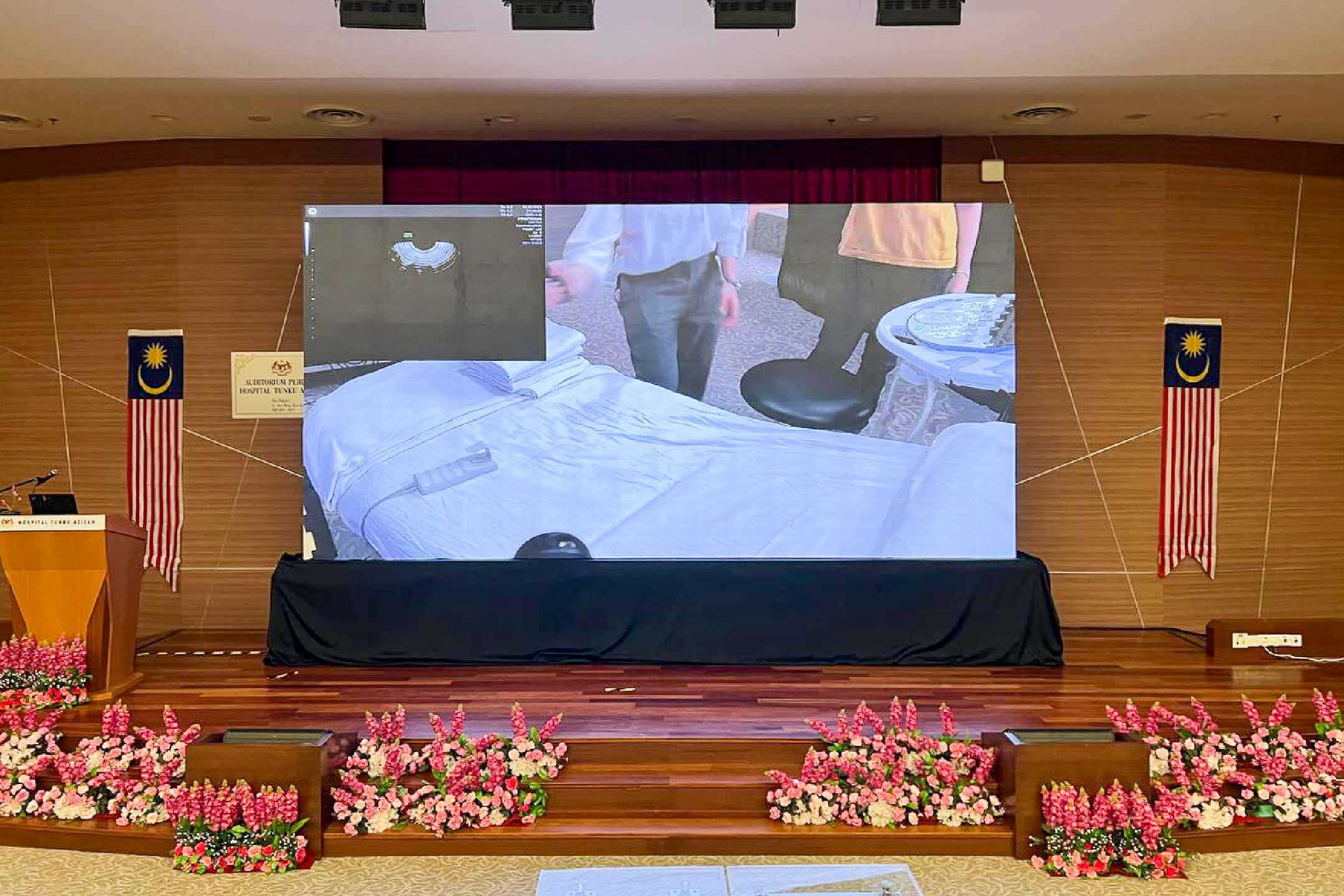 Rental Indoor LED Screen for Product Lunching at Hospital Tunku Azizah at Auditorium Perdana Hospital Tunku Azizah