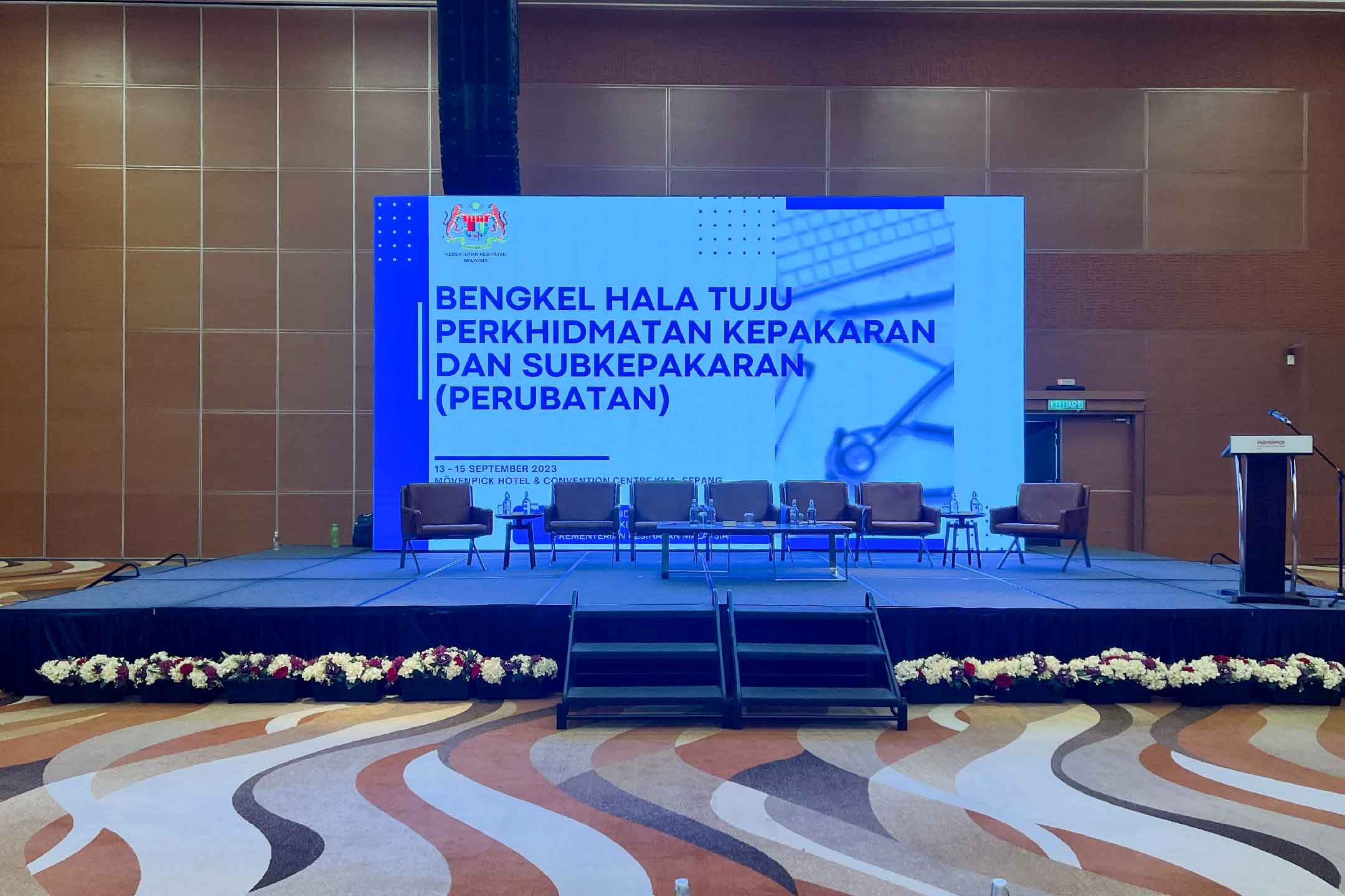 Rental Indoor LED Screen for Bengkel Hala Tuju Perkhidmatan KKM at Movenpick Hotel and Convention Centre KLIA