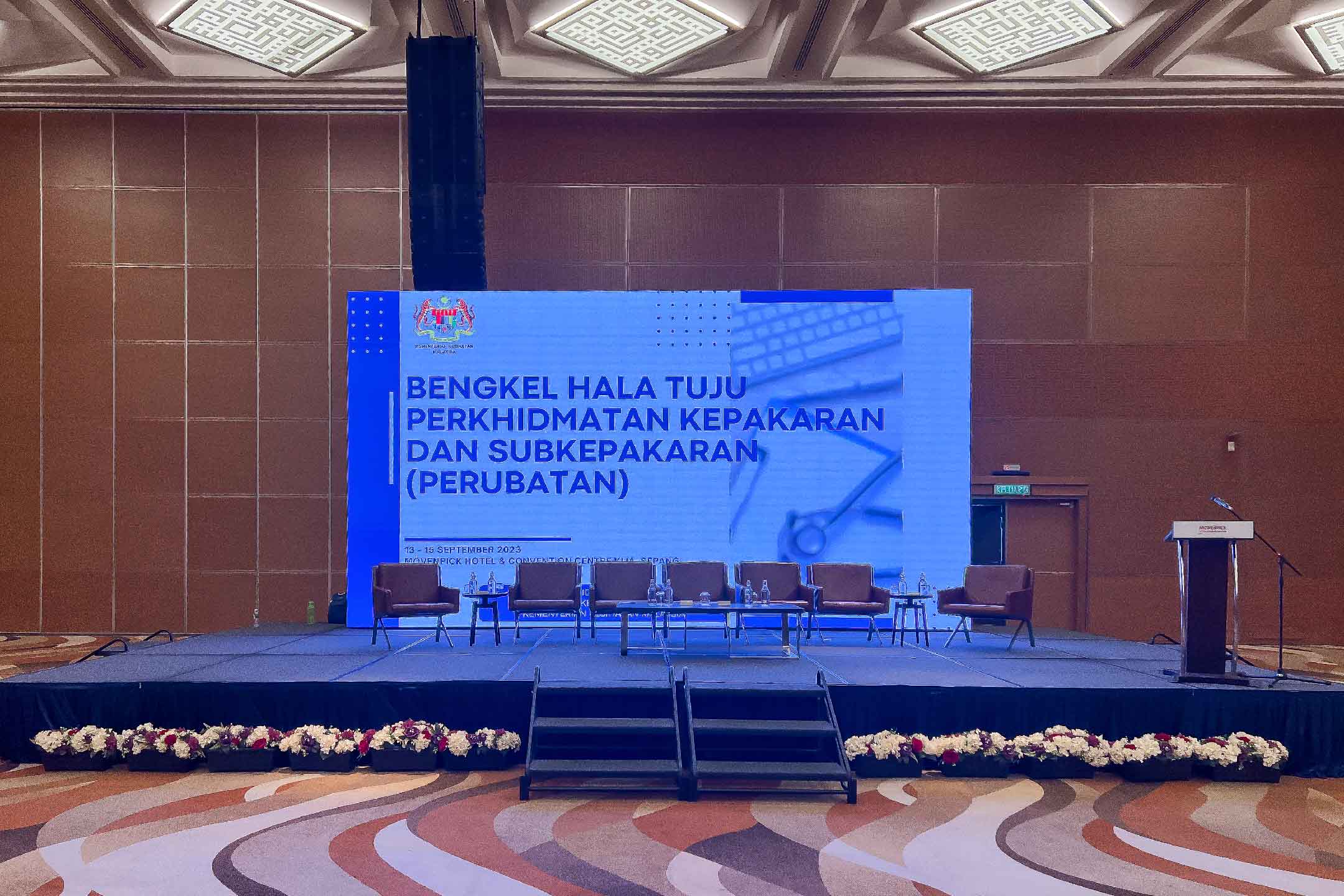 Rental Indoor LED Screen for Bengkel Hala Tuju Perkhidmatan KKM at Movenpick Hotel and Convention Centre KLIA