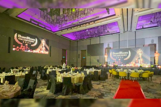 Rental Indoor LED Screen for Boardroom Oscar dinner night 2023 at AVANTÉ Hotel