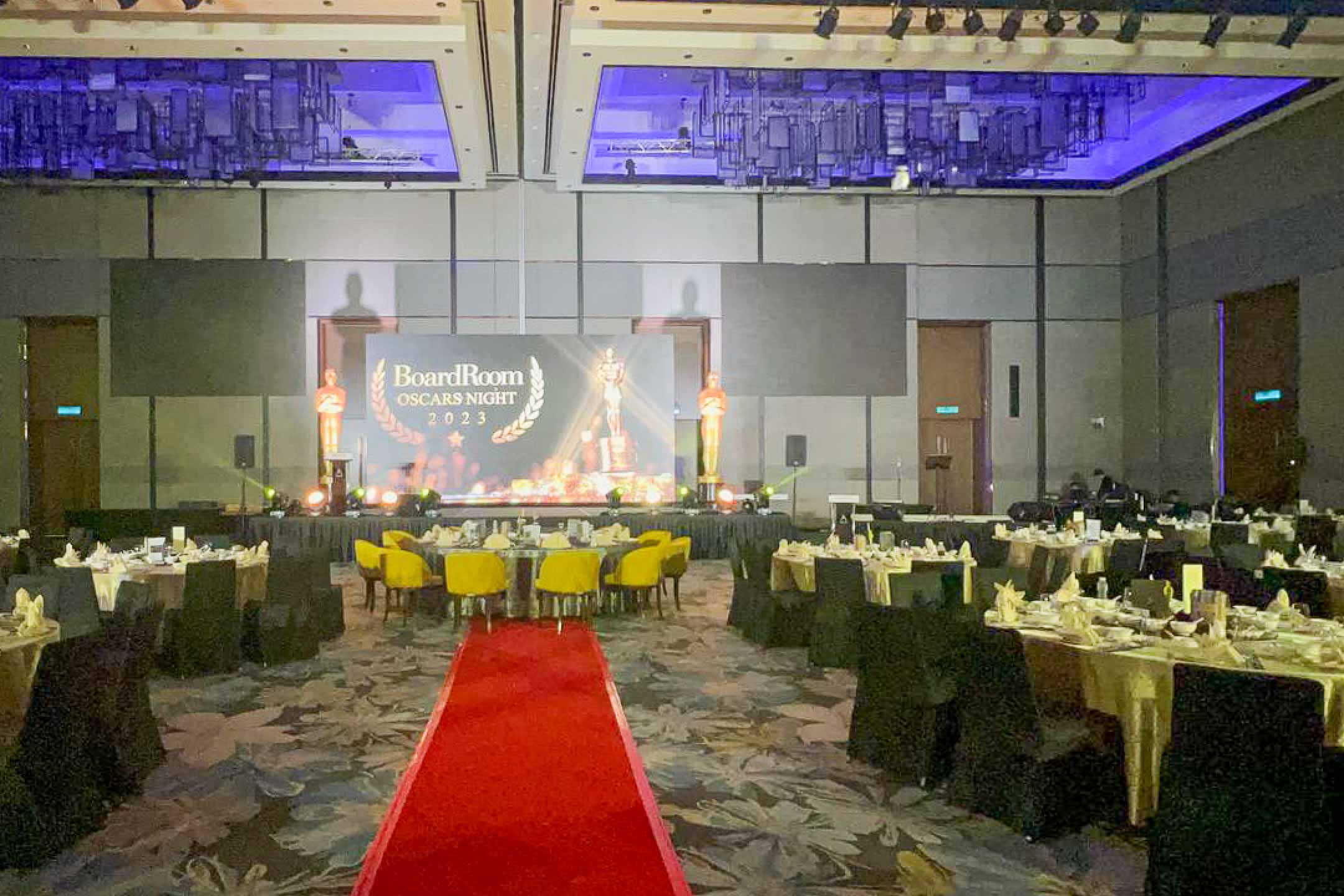 Rental Indoor LED Screen for Boardroom Oscar dinner night 2023 at AVANTÉ Hotel