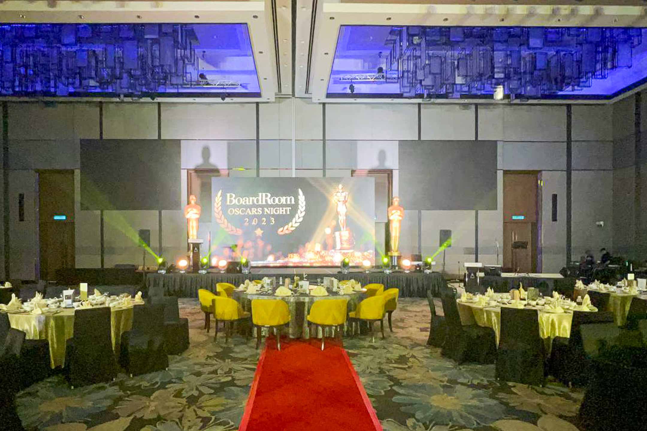 Rental Indoor LED Screen for Boardroom Oscar dinner night 2023 at AVANTÉ Hotel