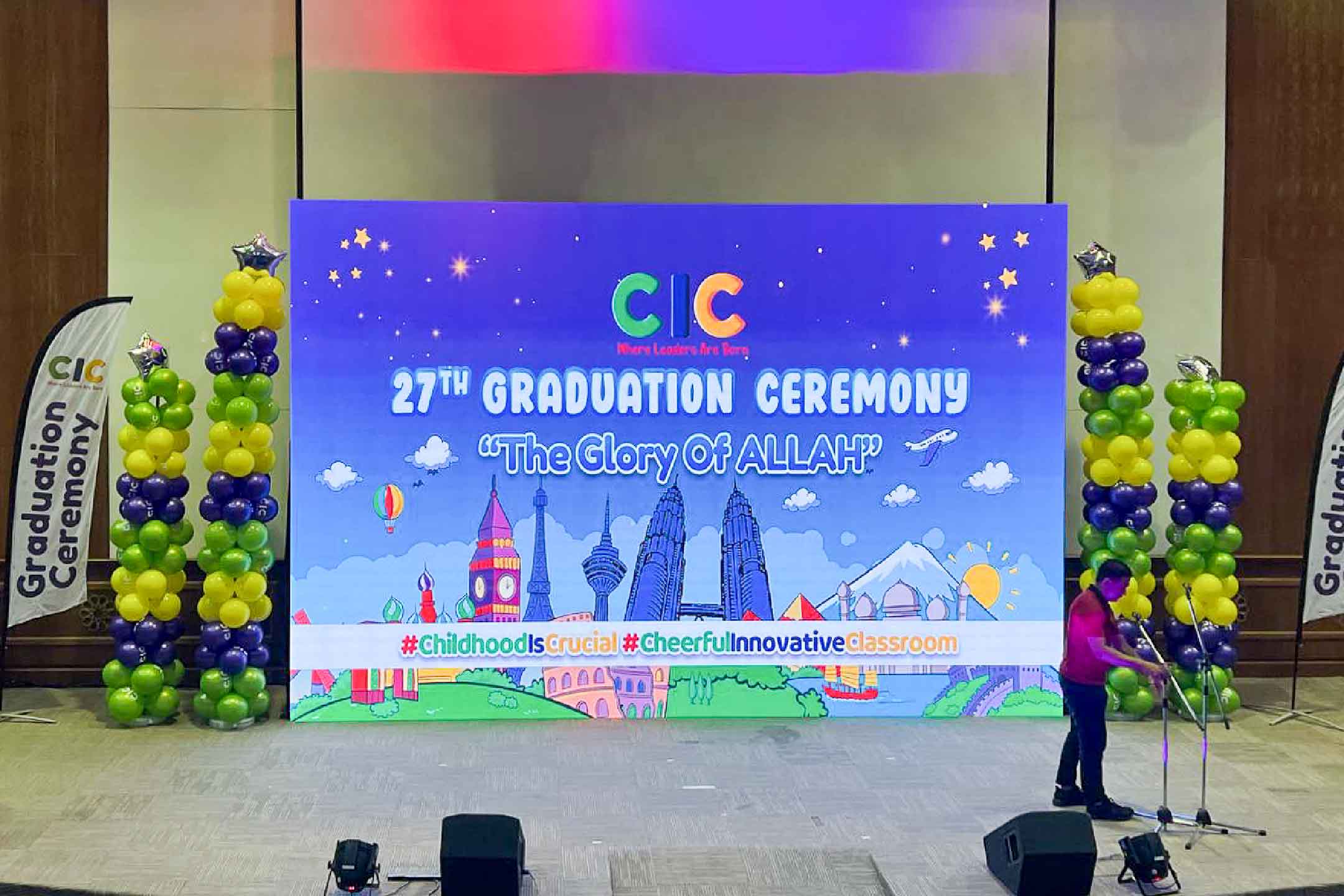 Rental Indoor LED Screen for CIC 27th Graduation Ceremony at Dewan Azman Hashim, UTM Kuala Lumpur