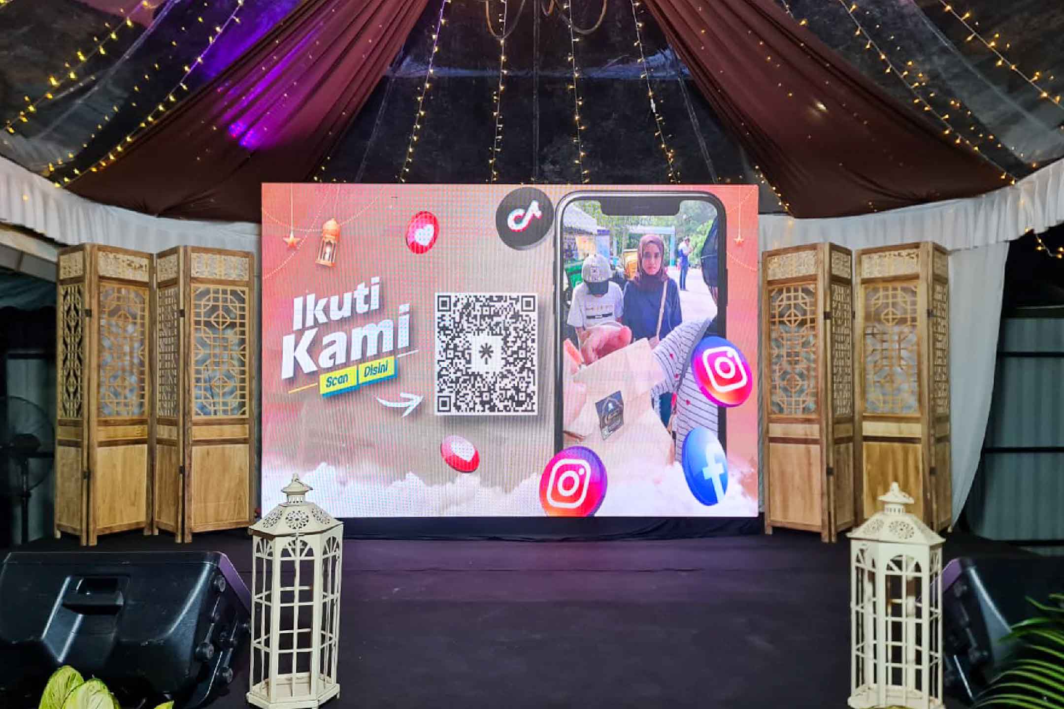 Rental Indoor LED Screen for EHH Food Industry Sdn Bhd at EHH Food Industry Factory