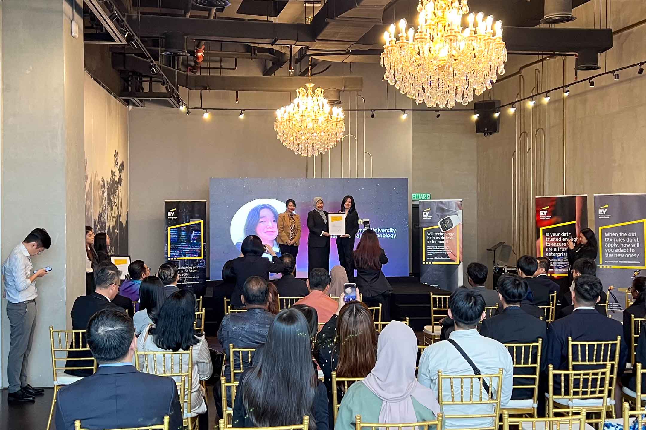 Rental Indoor LED Screen for EY Young Tax Professional of the Year 2023 Malaysia Award Ceremony at Colony Star Boulevard KLCC