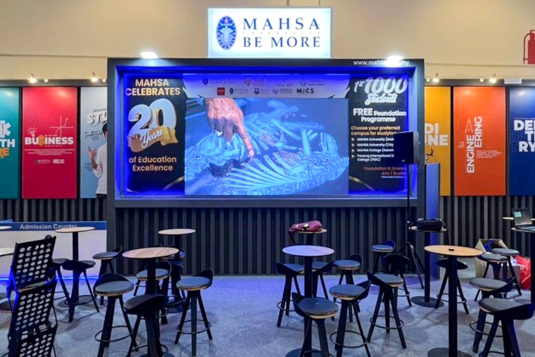 Rental Indoor LED Screen for MAHSA University Malaysia at Education & Further Studies Fair 2024