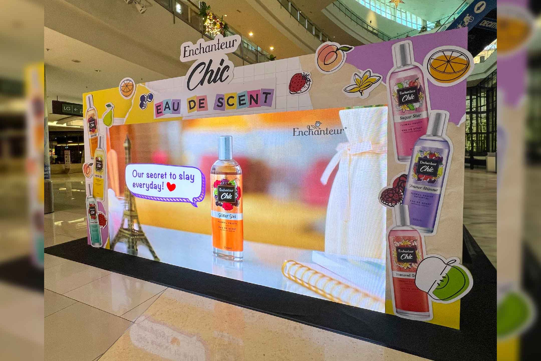 Rental Indoor LED Screen for Enchanteur Chic Eau De Scent (EDS) at IOI City Mall