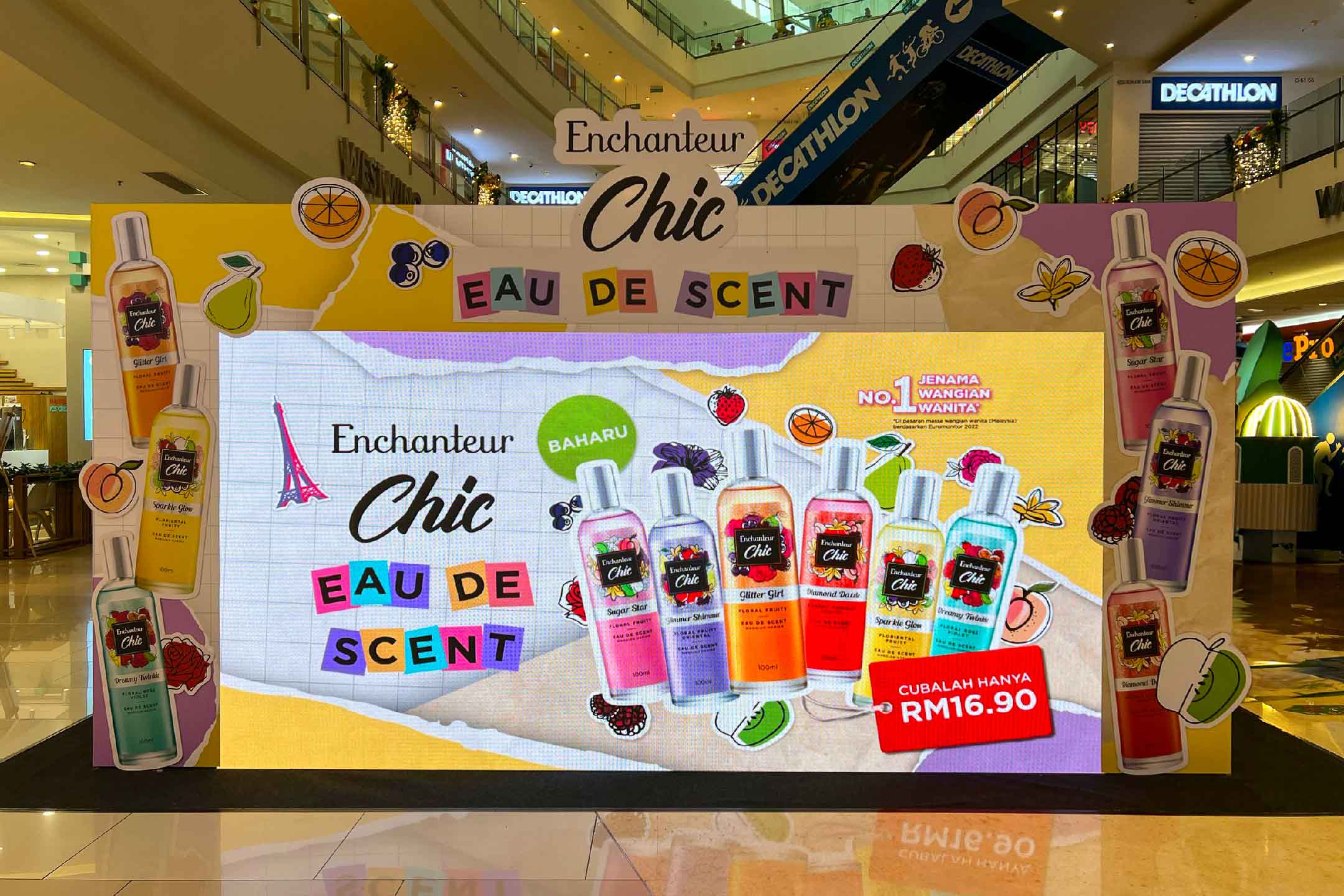 Rental Indoor LED Screen for Enchanteur Chic Eau De Scent (EDS) at IOI City Mall