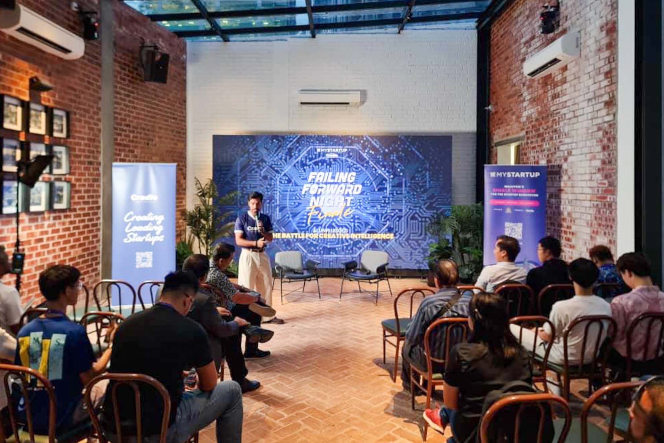 Rental Indoor LED Screen for Cradle Fund Sdn Bhd for the event Failing Forward Night Finale at Blossom A GlassMansion, Kuala Lumpur