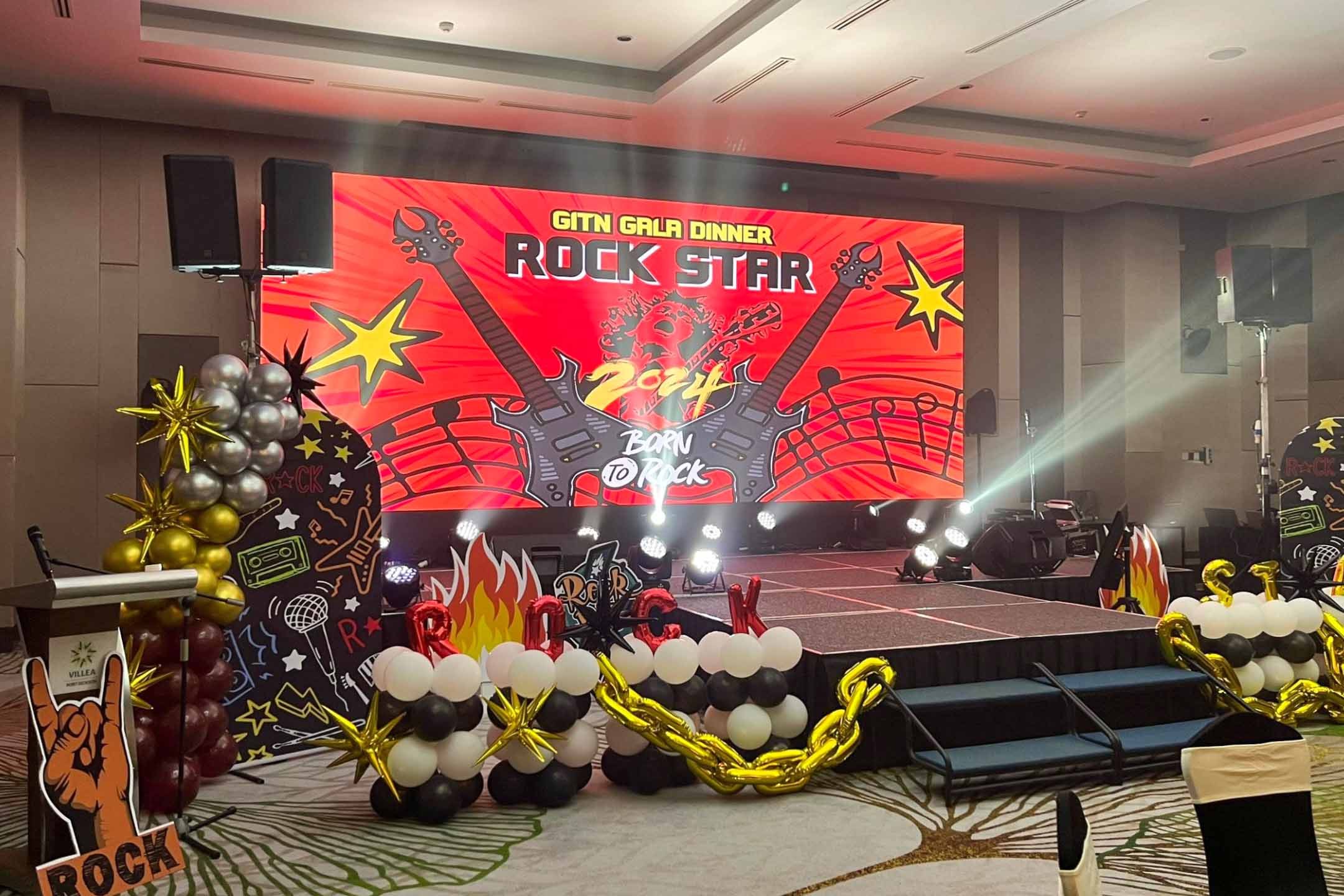 Rental Indoor LED Screen for GITN Sdn. Berhad (NOC) for the event GITN Gala Dinner at Villea Port Dickson