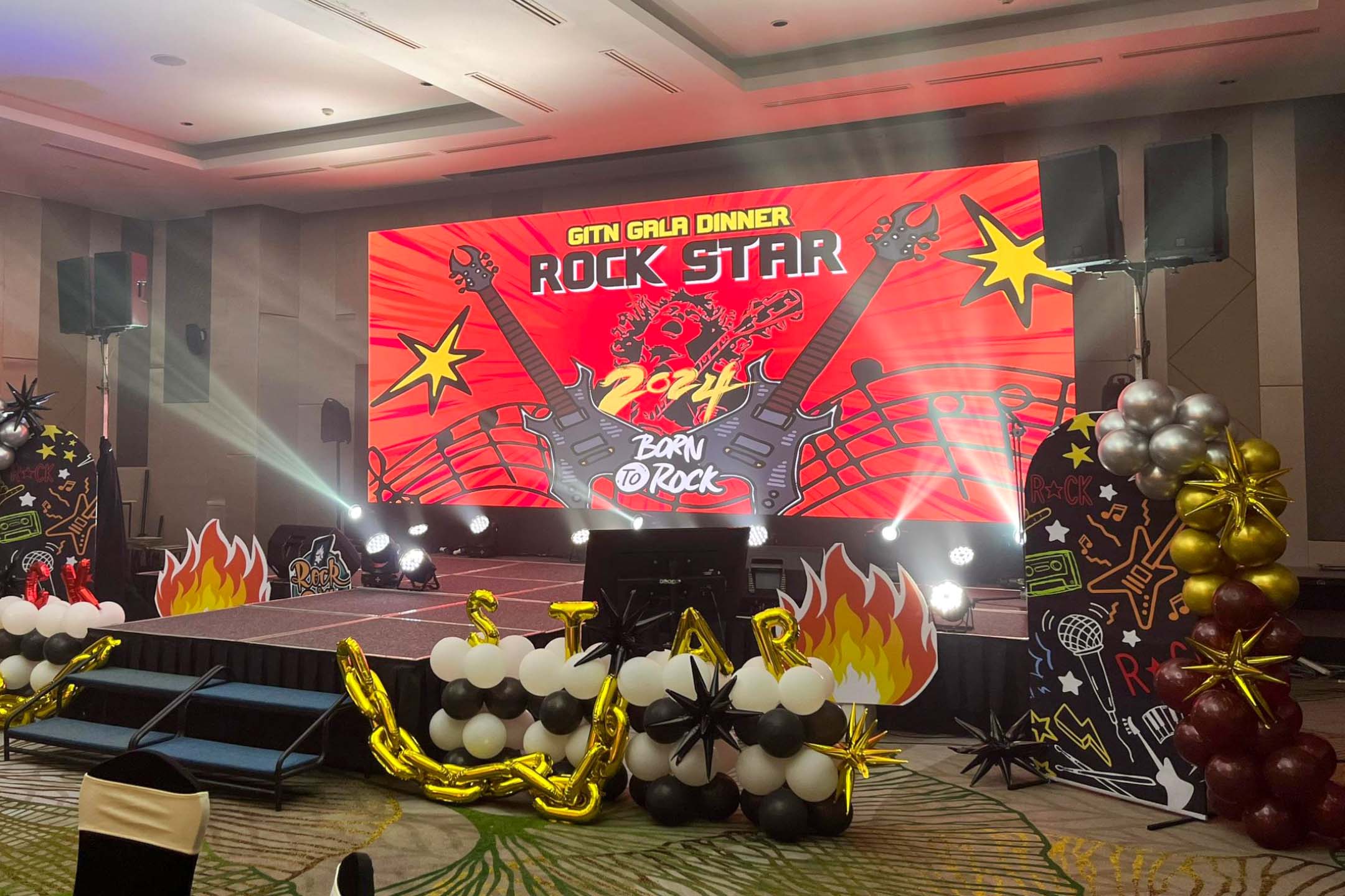 Rental Indoor LED Screen for GITN Sdn. Berhad (NOC) for the event GITN Gala Dinner at Villea Port Dickson