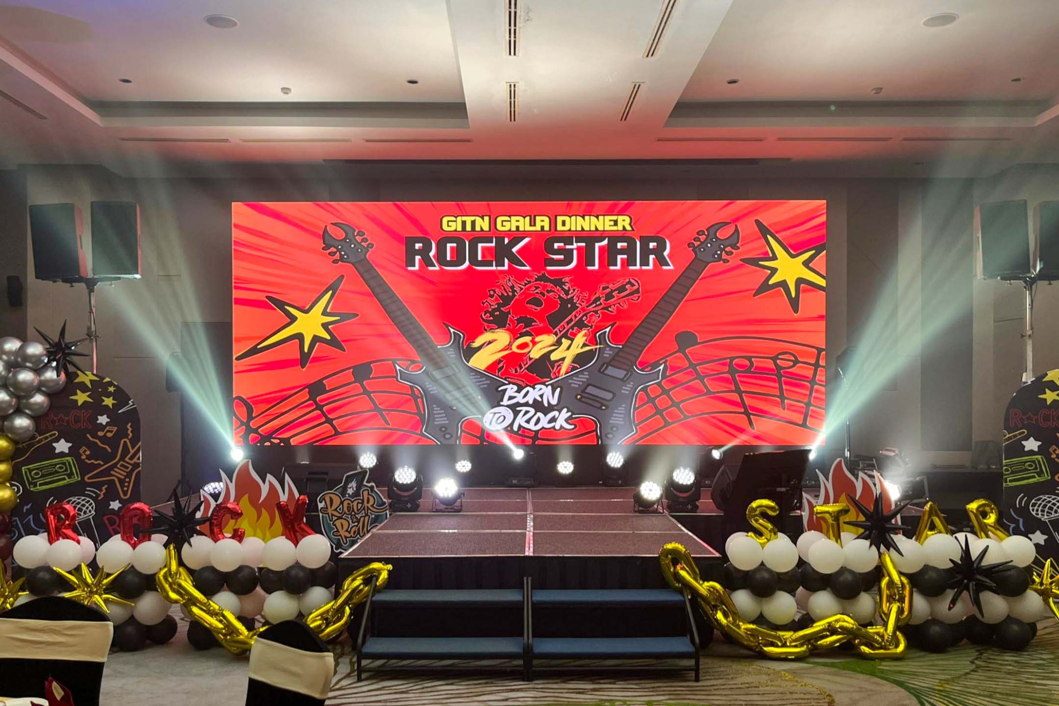 Rental Indoor LED Screen for GITN Sdn. Berhad (NOC) for the event GITN Gala Dinner at Villea Port Dickson