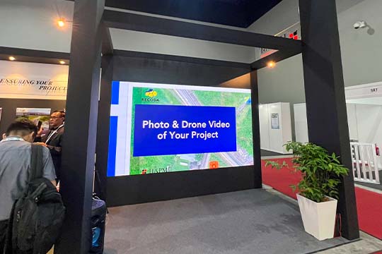 Rental Indoor LED Screen for HAPM Consultants Sdn Bhd for the event BuildXpo Malaysia 2024 at Malaysia International Trade and Exhibition Centre (MITEC)