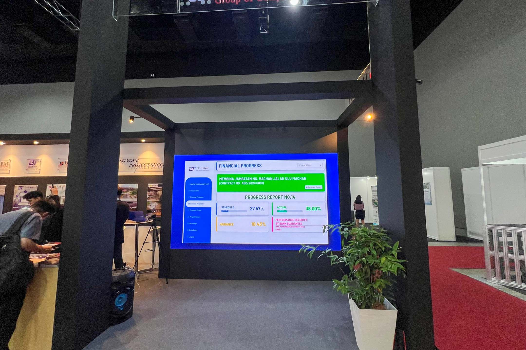 Rental Indoor LED Screen for HAPM Consultants Sdn Bhd for the event BuildXpo Malaysia 2024 at Malaysia International Trade and Exhibition Centre (MITEC)