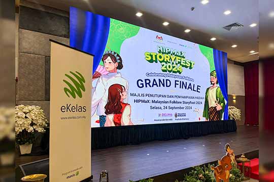 Rental Indoor LED Screen for MOE & MAXIS eKelas for the event HIPMaX Storyfest 2024 at Institut Pendidikan Guru Malaysia Kampus Bahasa Melayu, Kuala Lumpur