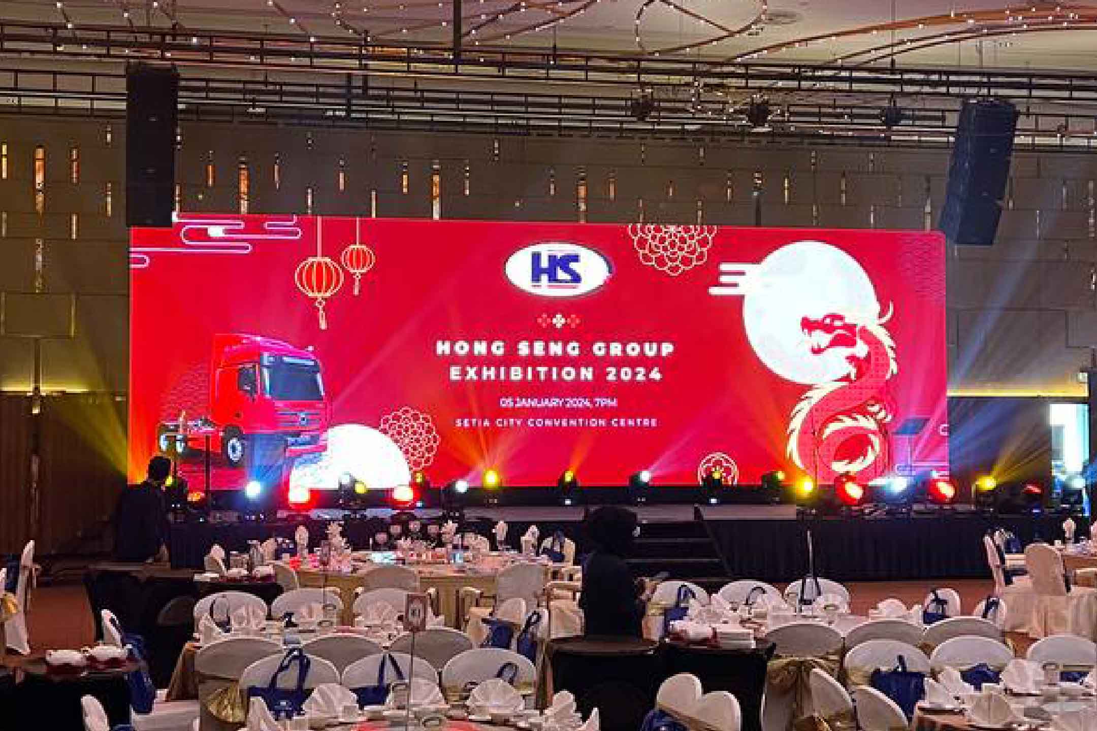 Rental Indoor LED Screen for Hong Seng Group Exhibition 2024 at Setia City Convention Centre