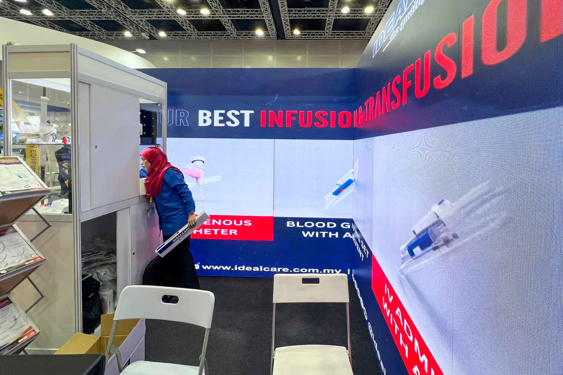 Rental Indoor LED Screen for Ideal Healthcare Sdn Bhd at APHM International Healthcare Conference & Exhibition 2024
