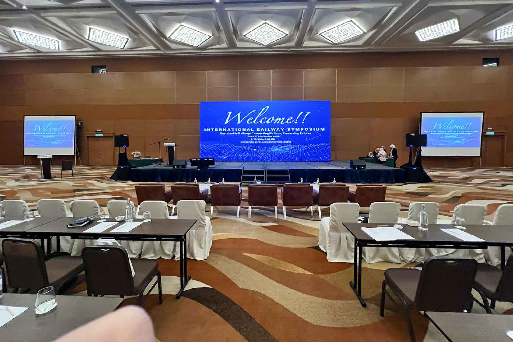 Rental Indoor LED Screen for International Railway Symposium at Movenpick Hotel And Convention Centre KLIA, Sepang