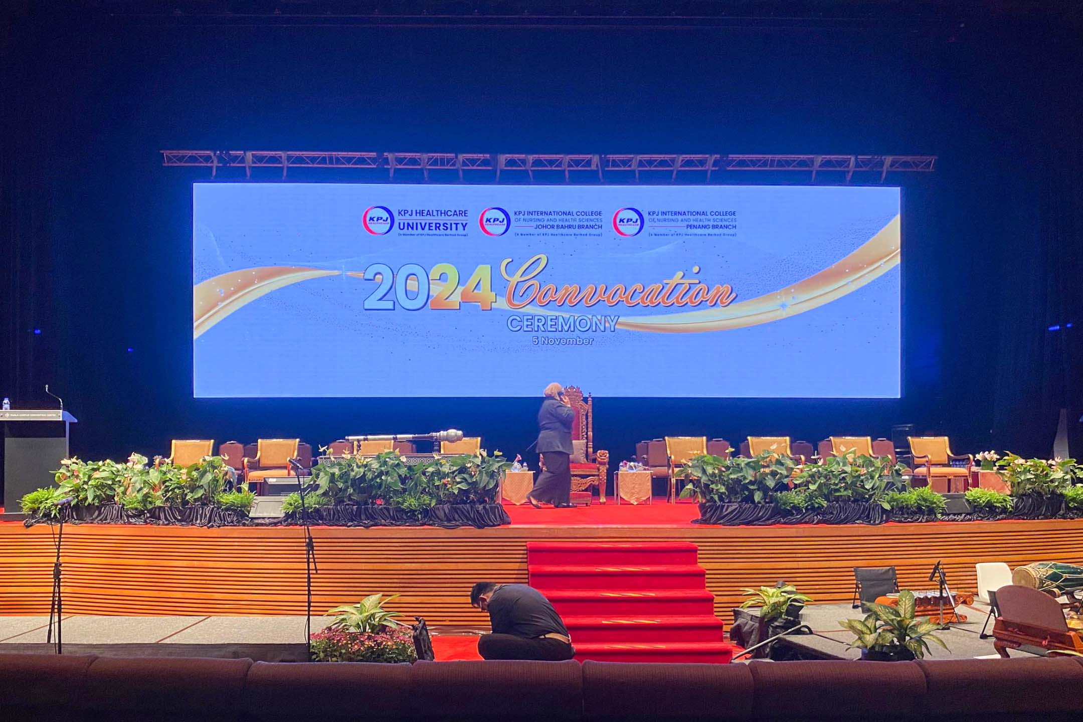 Rental Indoor LED Screen for KPJ Healthcare University (KPJU) for the Convocation Ceremony 2024 at Plenary Hall, KLCC