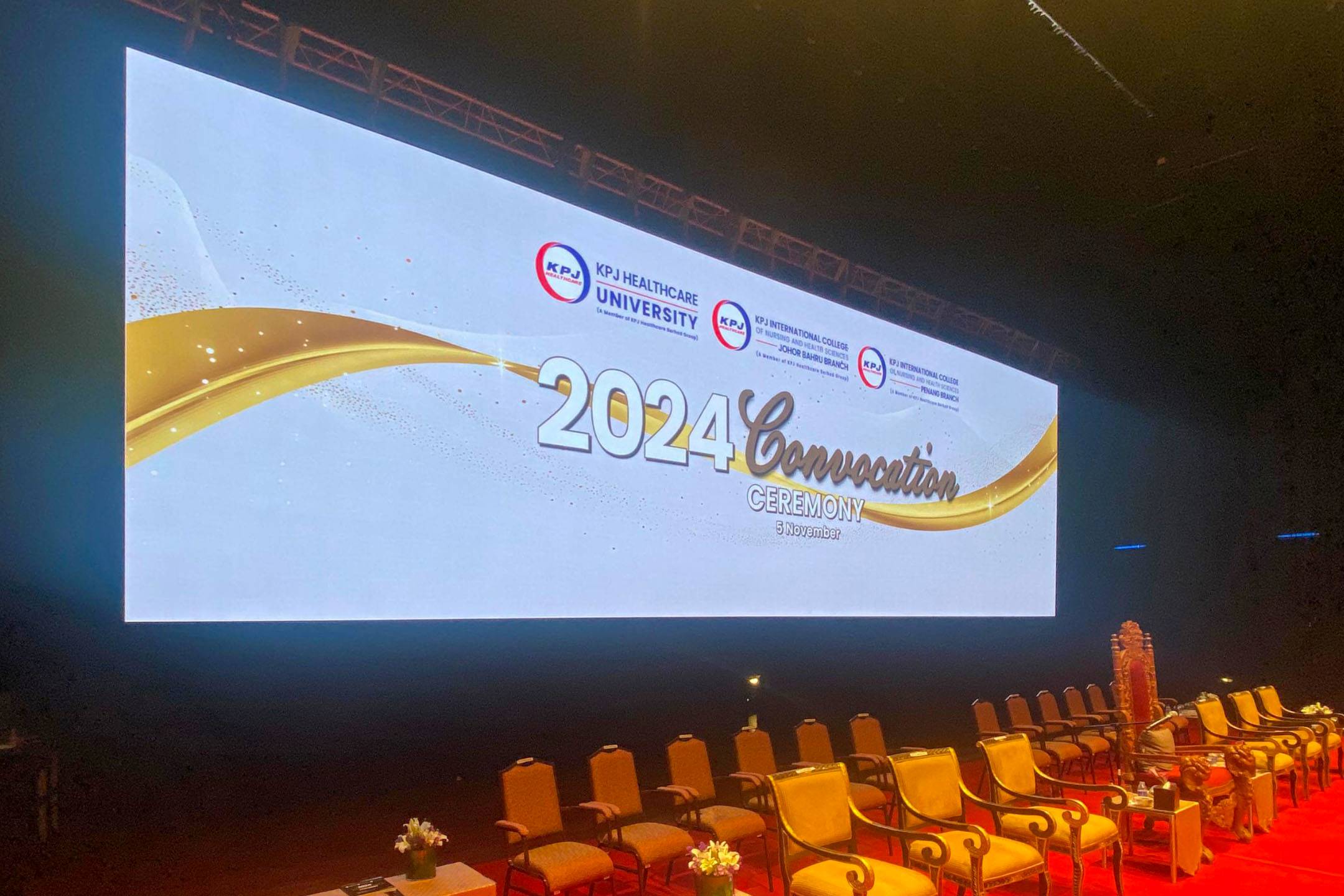 Rental Indoor LED Screen for KPJ Healthcare University (KPJU) for the Convocation Ceremony 2024 at Plenary Hall, KLCC
