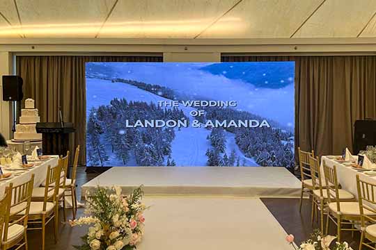 Rental Indoor LED Screen for Landon & Amanda wedding at The Majestic Hotel Kuala Lumpur