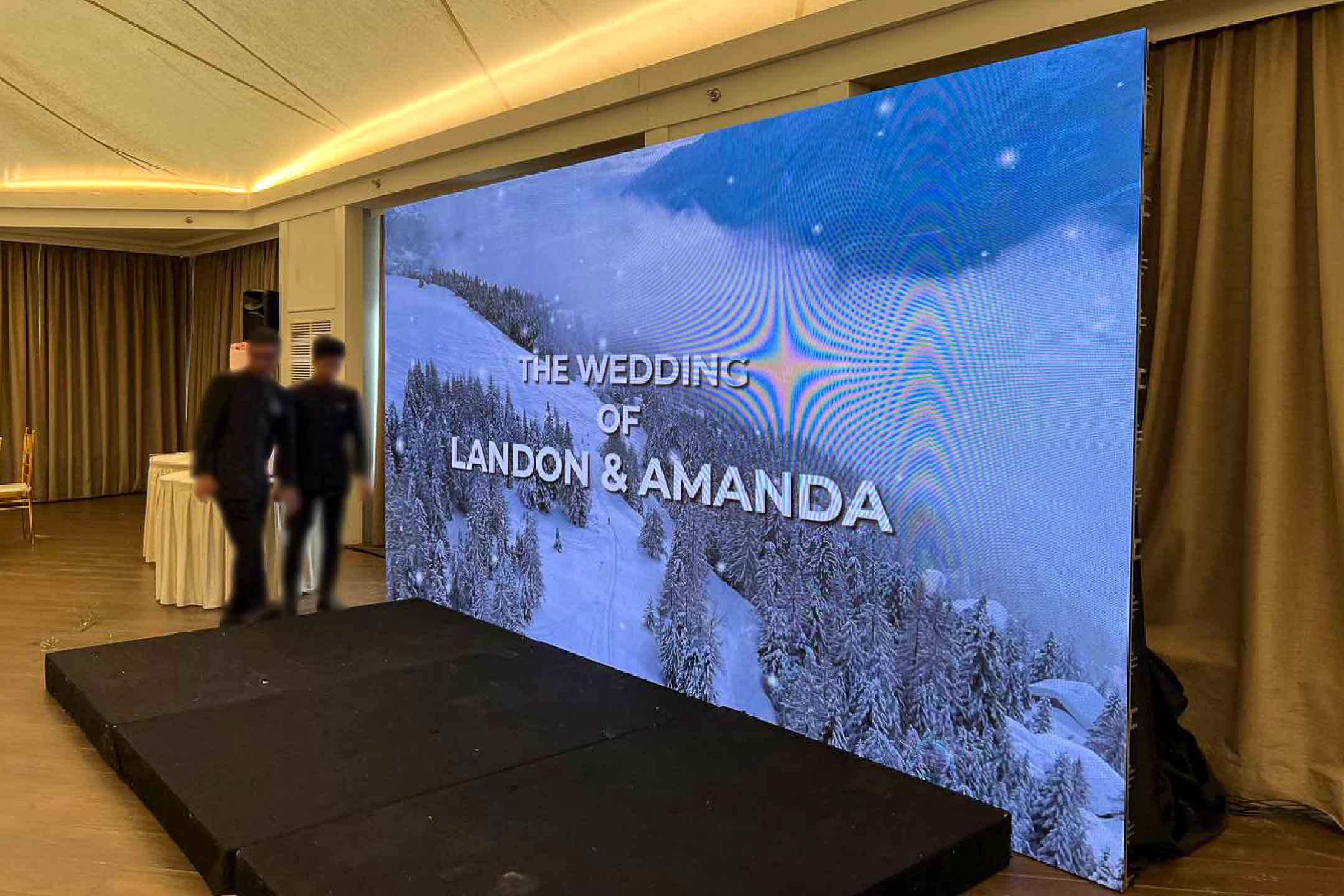 Rental Indoor LED Screen for Landon & Amanda wedding at The Majestic Hotel Kuala Lumpur