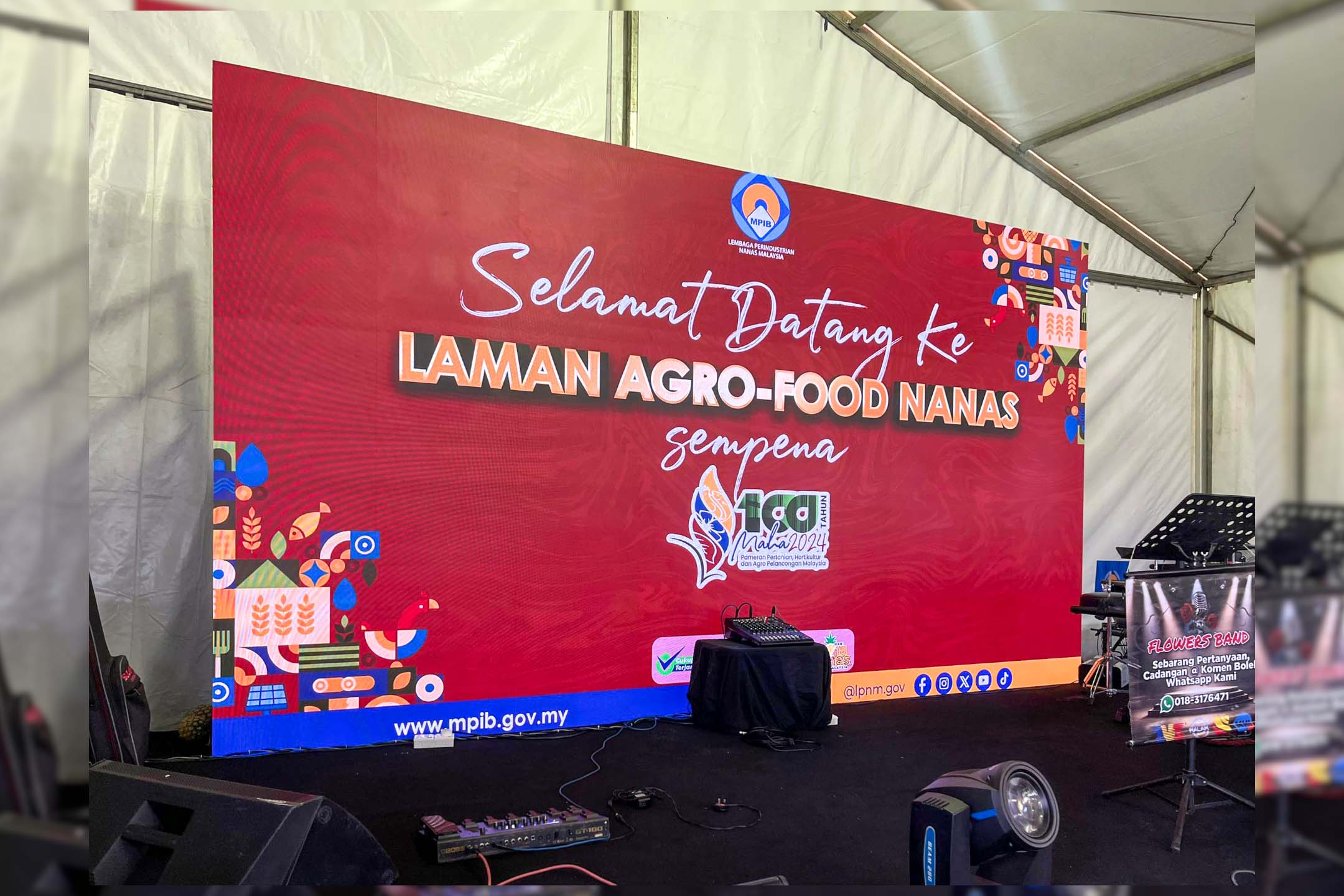 Rental Indoor LED Screen for Lembaga Perindustrian Nanas Malaysia for the event MAHA 2024 at MAEPS Serdang