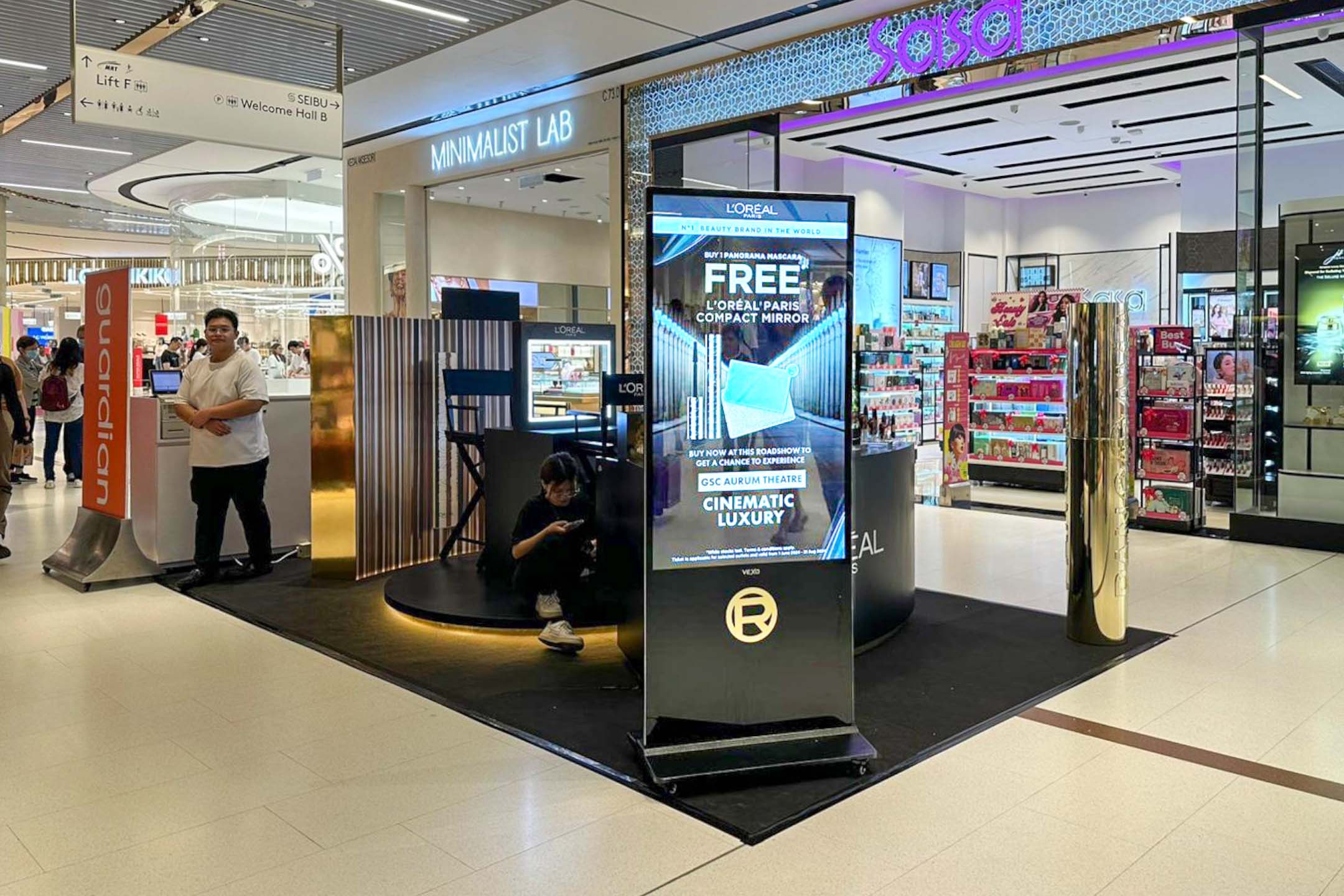 Rental Digital Standee for Guardian Malaysia for the Loreal Roadshow at The Exchange TRX