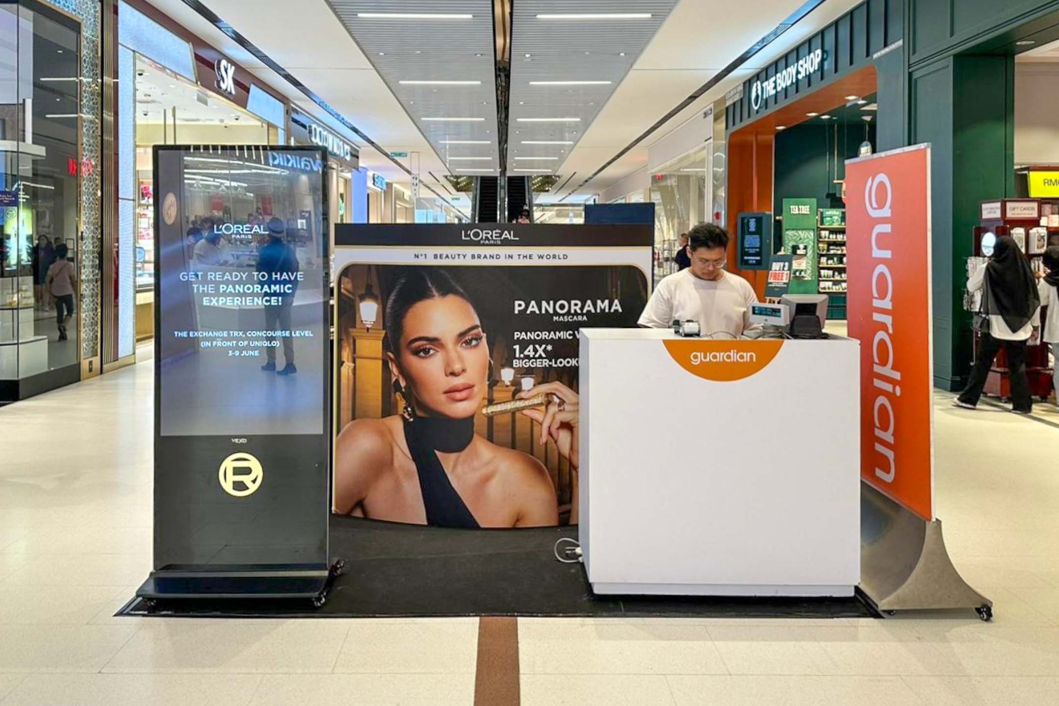 Rental Digital Standee for Guardian Malaysia for the Loreal Roadshow at The Exchange TRX