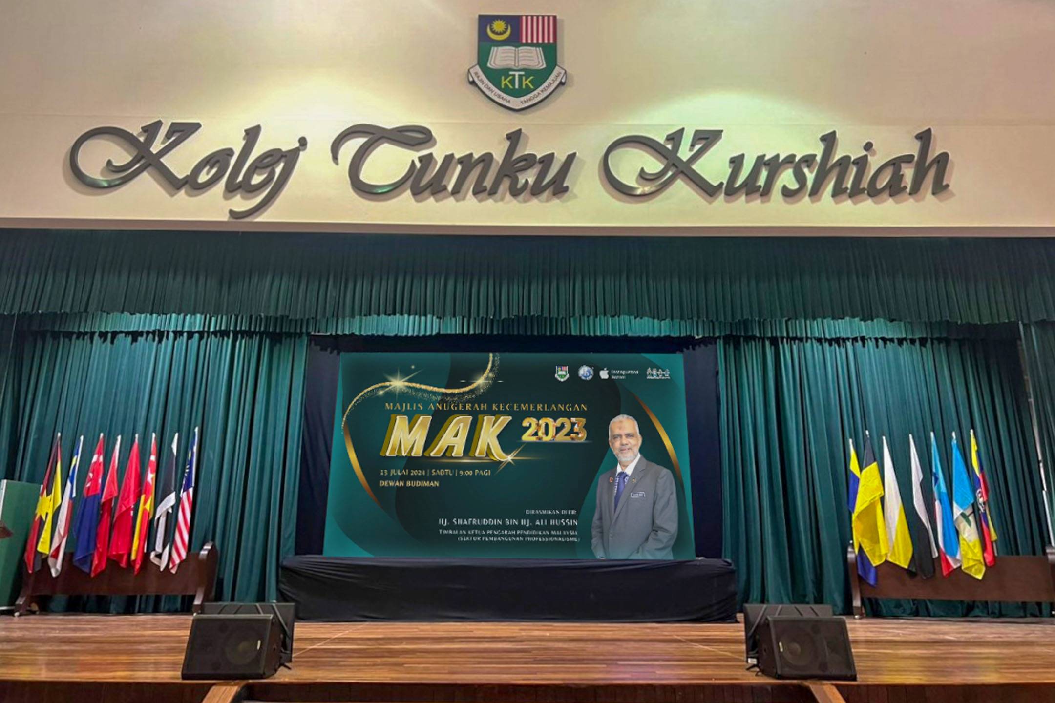 Rental Indoor LED Screen for Kolej Tunku Kurshiah for the Majlis Anugerah Kecemerlangan (MAK) 2023 at Bandar Baru Enstek, Negeri Sembilan