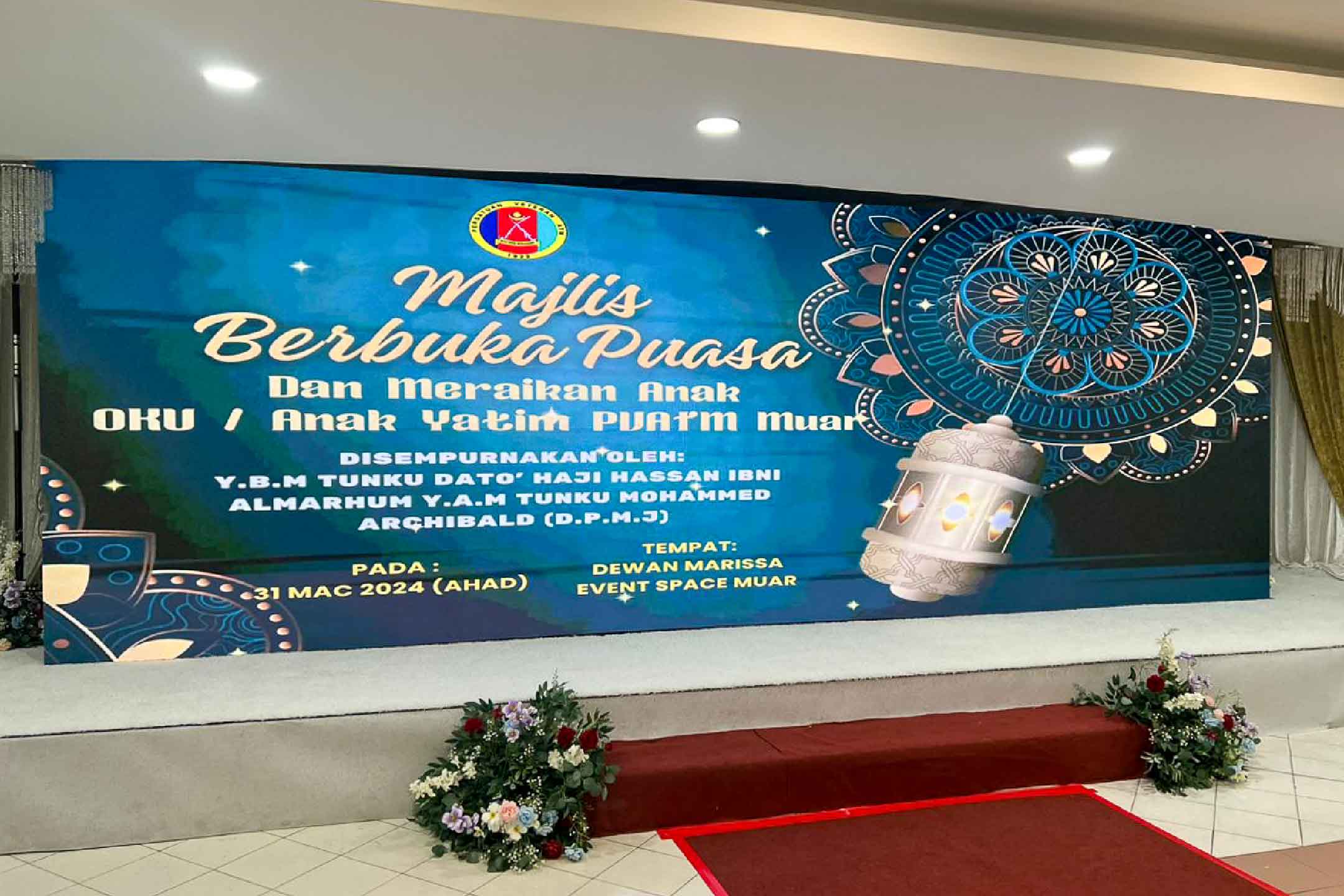 Rental Indoor LED Screen for Majlis Berbuka Puasa Bersama Persatuan Veteren Angkatan Tentera Malaysia at Marissa Grand Event Space