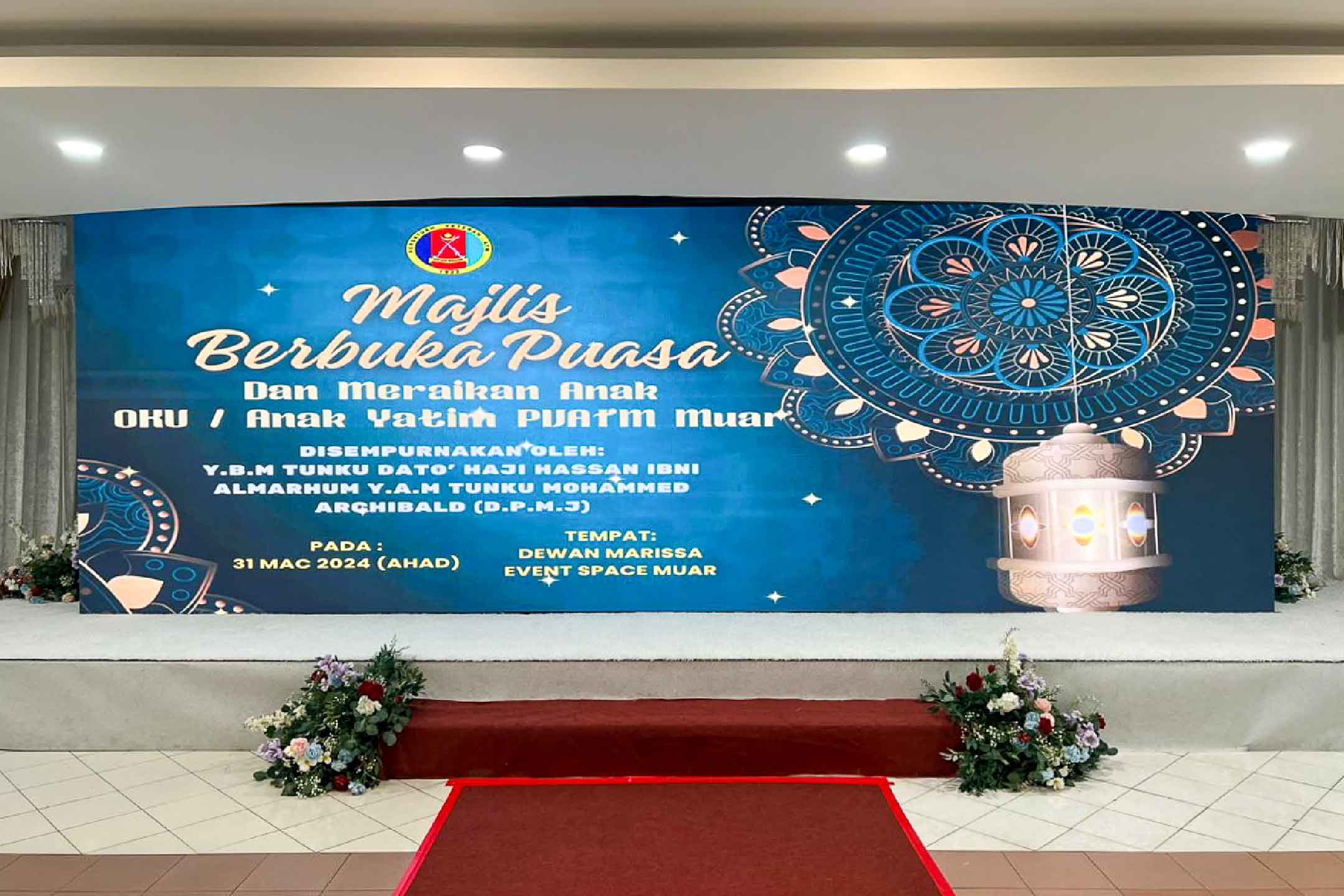 Rental Indoor LED Screen for Majlis Berbuka Puasa Bersama Persatuan Veteren Angkatan Tentera Malaysia at Marissa Grand Event Space