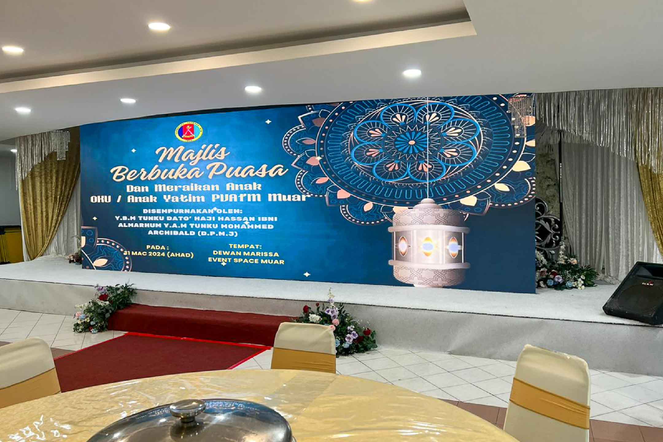 Rental Indoor LED Screen for Majlis Berbuka Puasa Bersama Persatuan Veteren Angkatan Tentera Malaysia at Marissa Grand Event Space