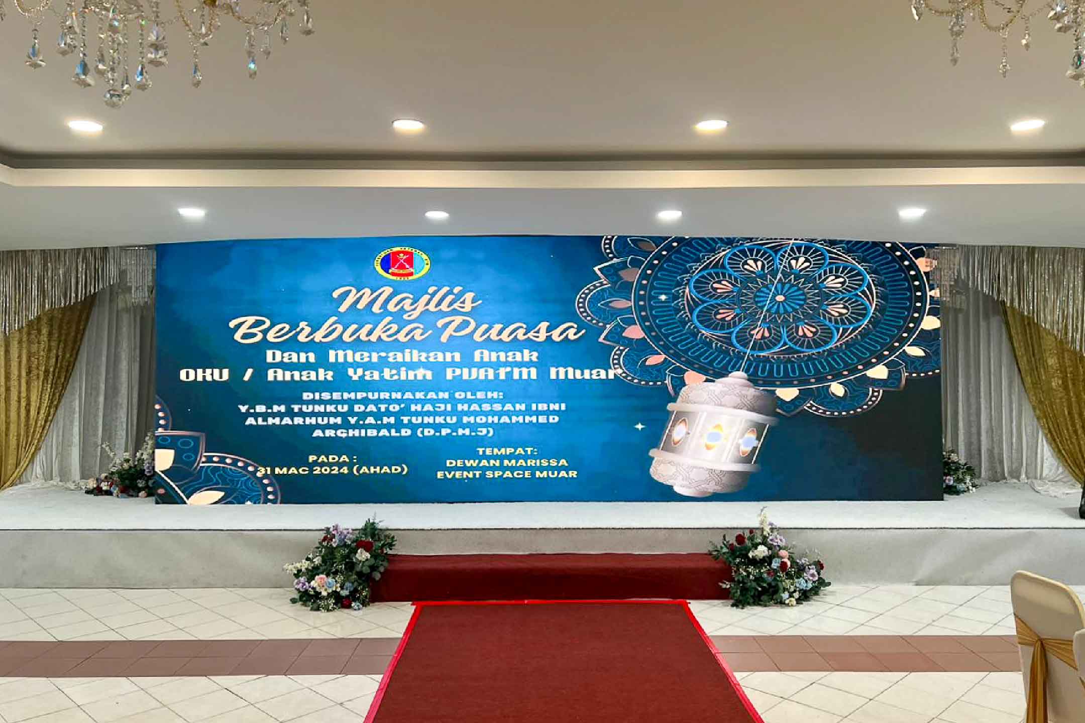 Rental Indoor LED Screen for Majlis Berbuka Puasa Bersama Persatuan Veteren Angkatan Tentera Malaysia at Marissa Grand Event Space