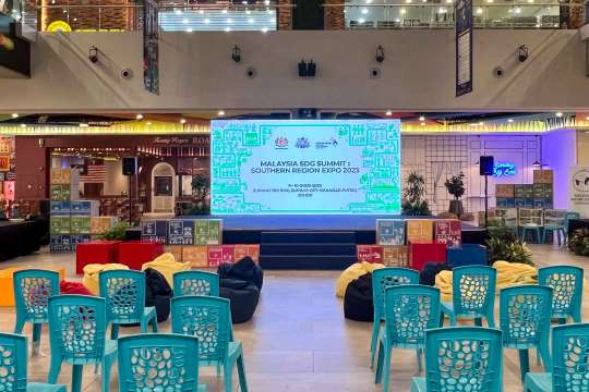 Rental Indoor LED Screen for Malaysia SDG Summit: Southern Region Expo 2023 at Sunway Big Box, Sunway City Iskandar Puteri, Johor