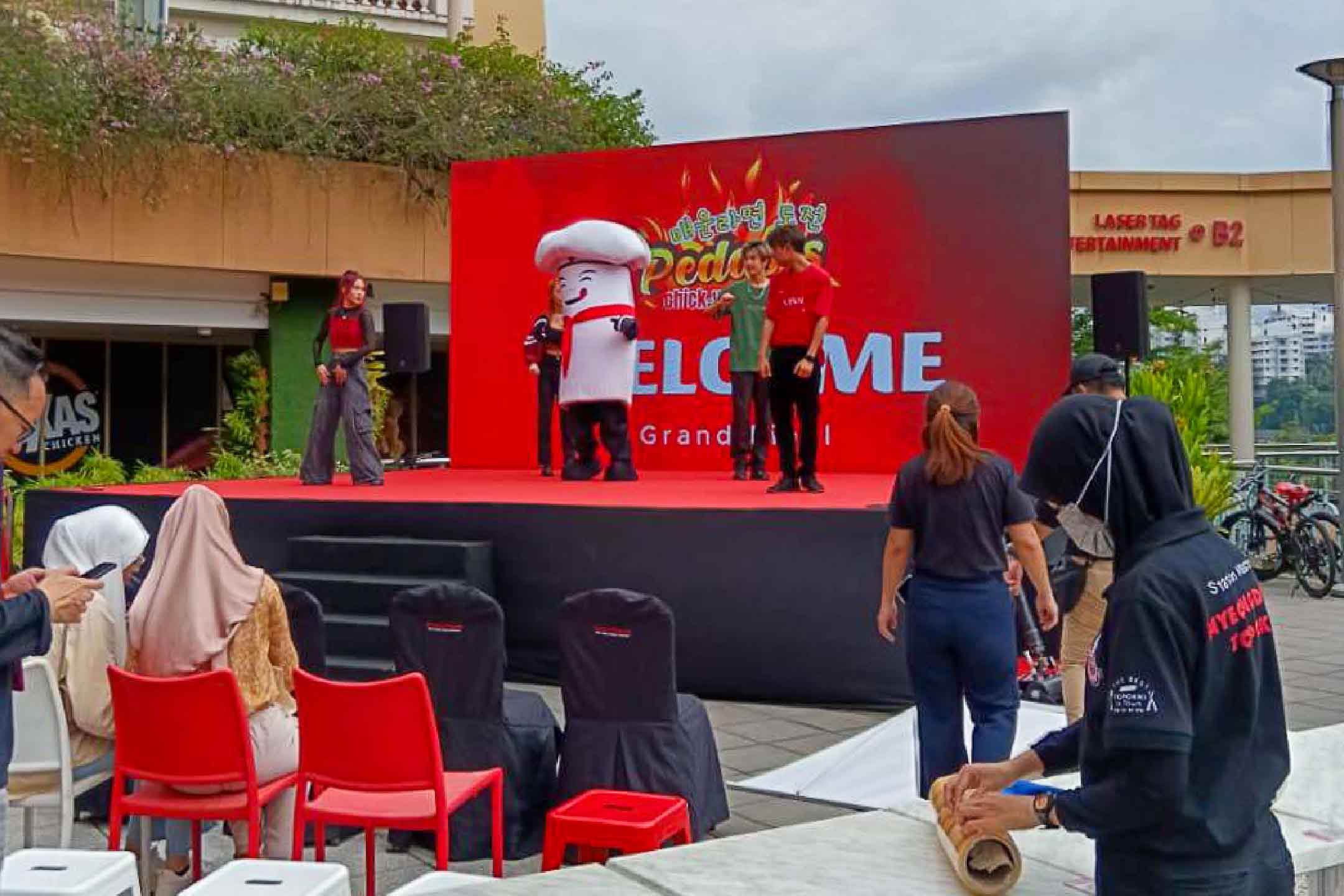 Rental Indoor LED Screen for MyeonDong Topokki PEDASSS Chick-Yun Challenge at Sunway Pyramid