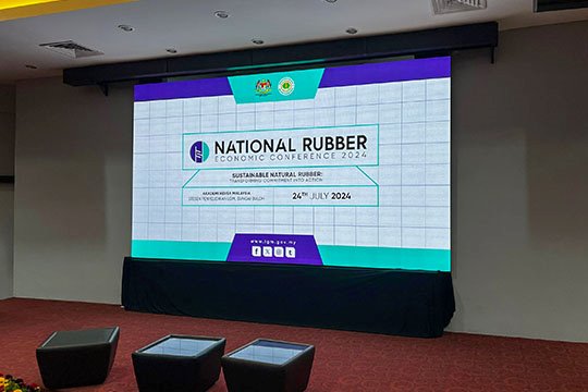 Rental Indoor LED Screen for Malaysian Rubber Board (MRB) for the event National Rubber Economic Conference 2024 at Akademi Hevea Malaysia, Sungai Buloh