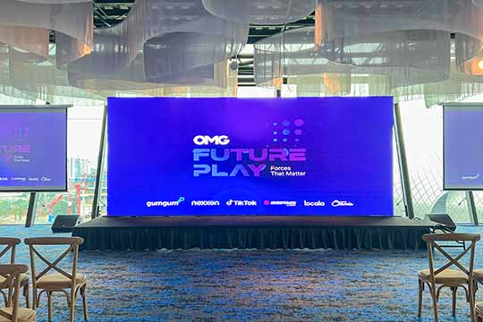 Rental Indoor LED Screen for Omnicom Media Group (M) Sdn Bhd for the OMG Future Play Workshop at The MET Corporate Towers