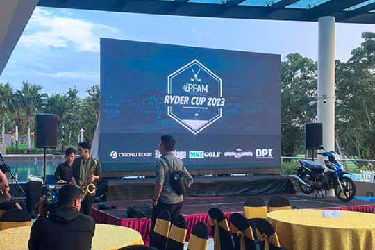 Rental Indoor LED Screen for PFAM Ryder Cup 2023 at Amverton Cove Golf & Island Resort