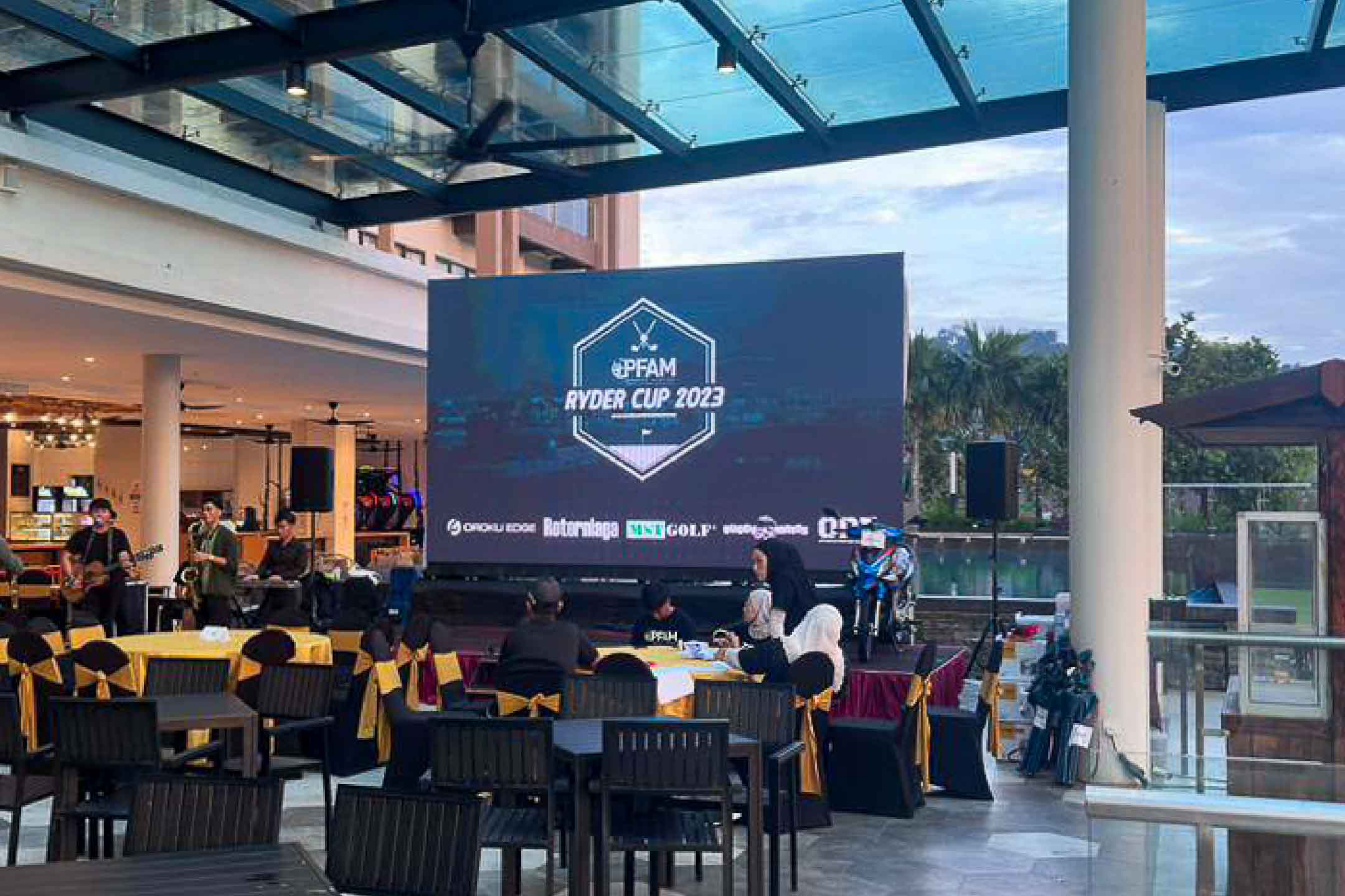 Rental Indoor LED Screen for PFAM Ryder Cup 2023 at Amverton Cove Golf & Island Resort